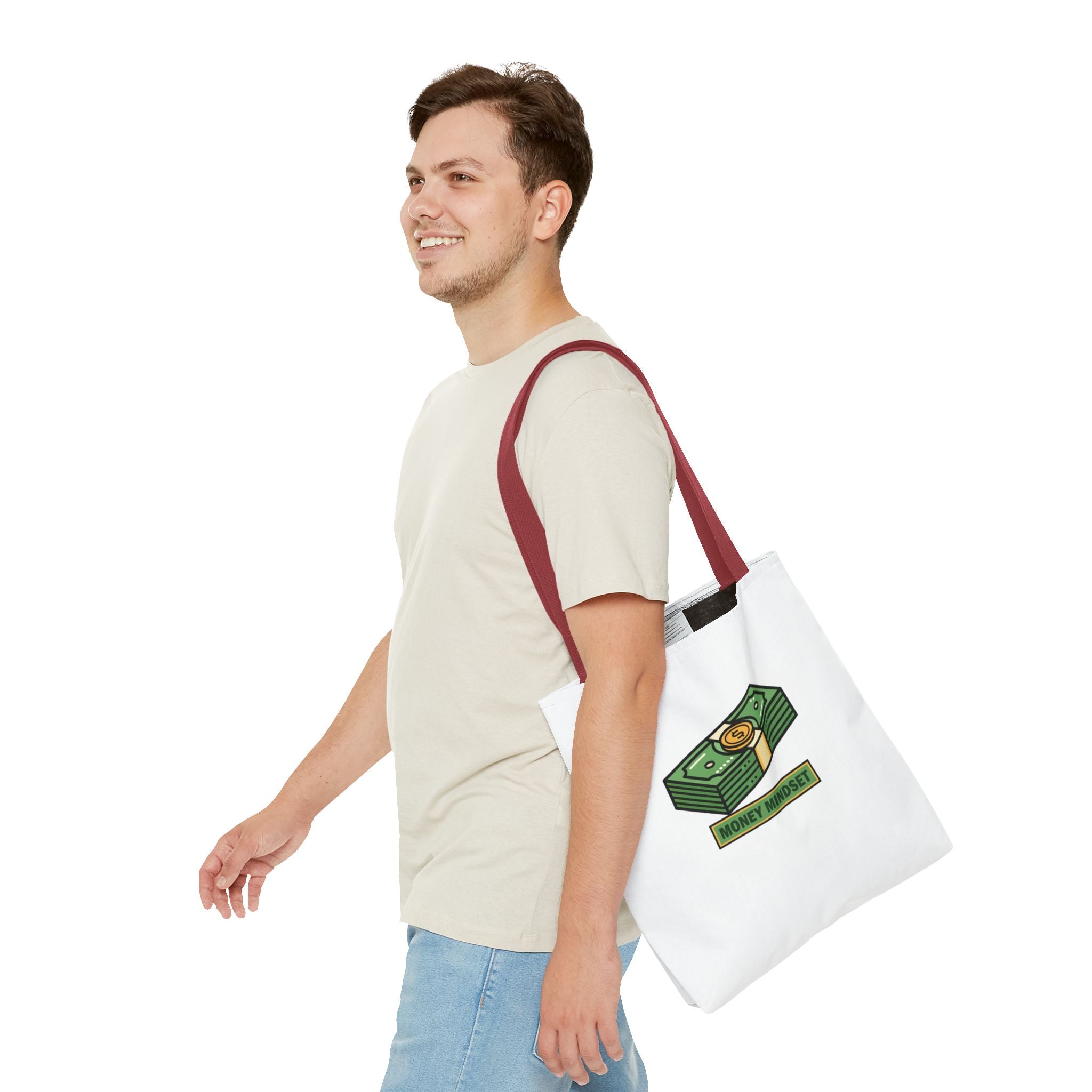 Money Mindset Tote Bag — Cash Stack Graphic Eco Shopper