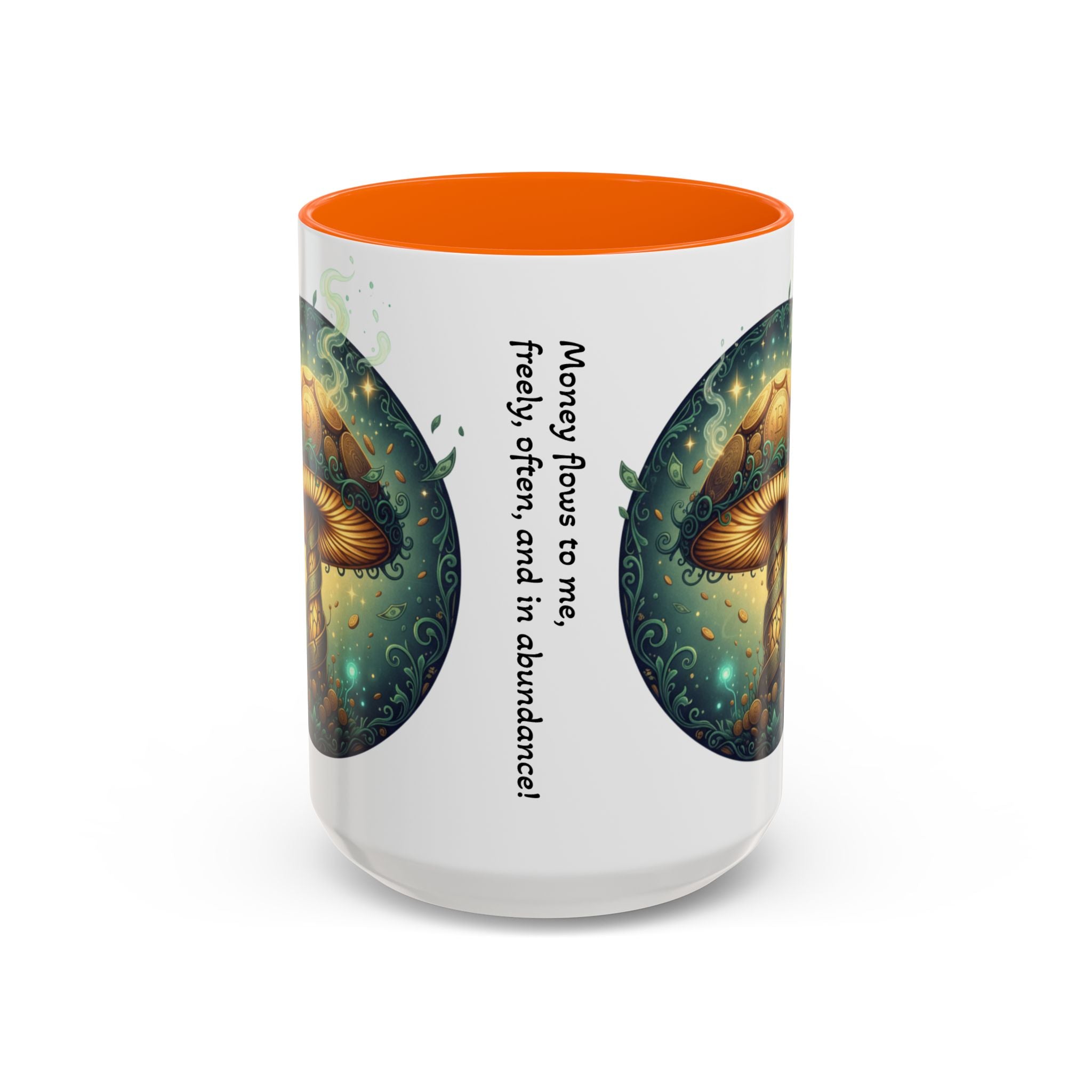 Mushroom Alchemy Coffee Mug — "Money flows to me freely, given, and in abundance" (11/15oz)