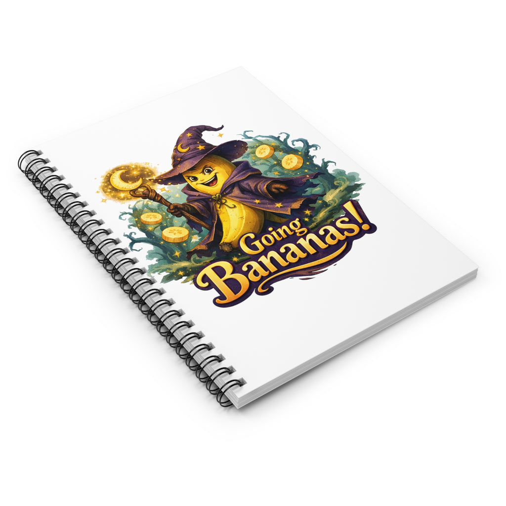 Going Bananas! Wizard Banana Spiral Notebook — Ruled Journal for Kids & Fans