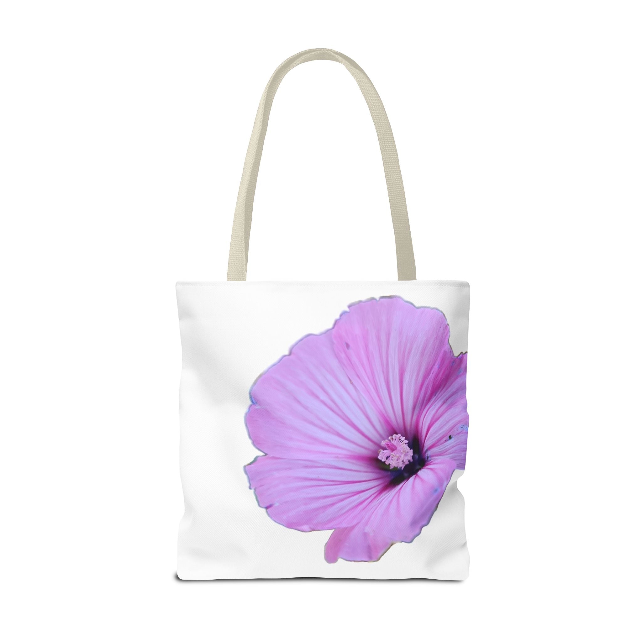 Floral Pink Hibiscus Tote Bag — Large Botanical Beach & Market Tote