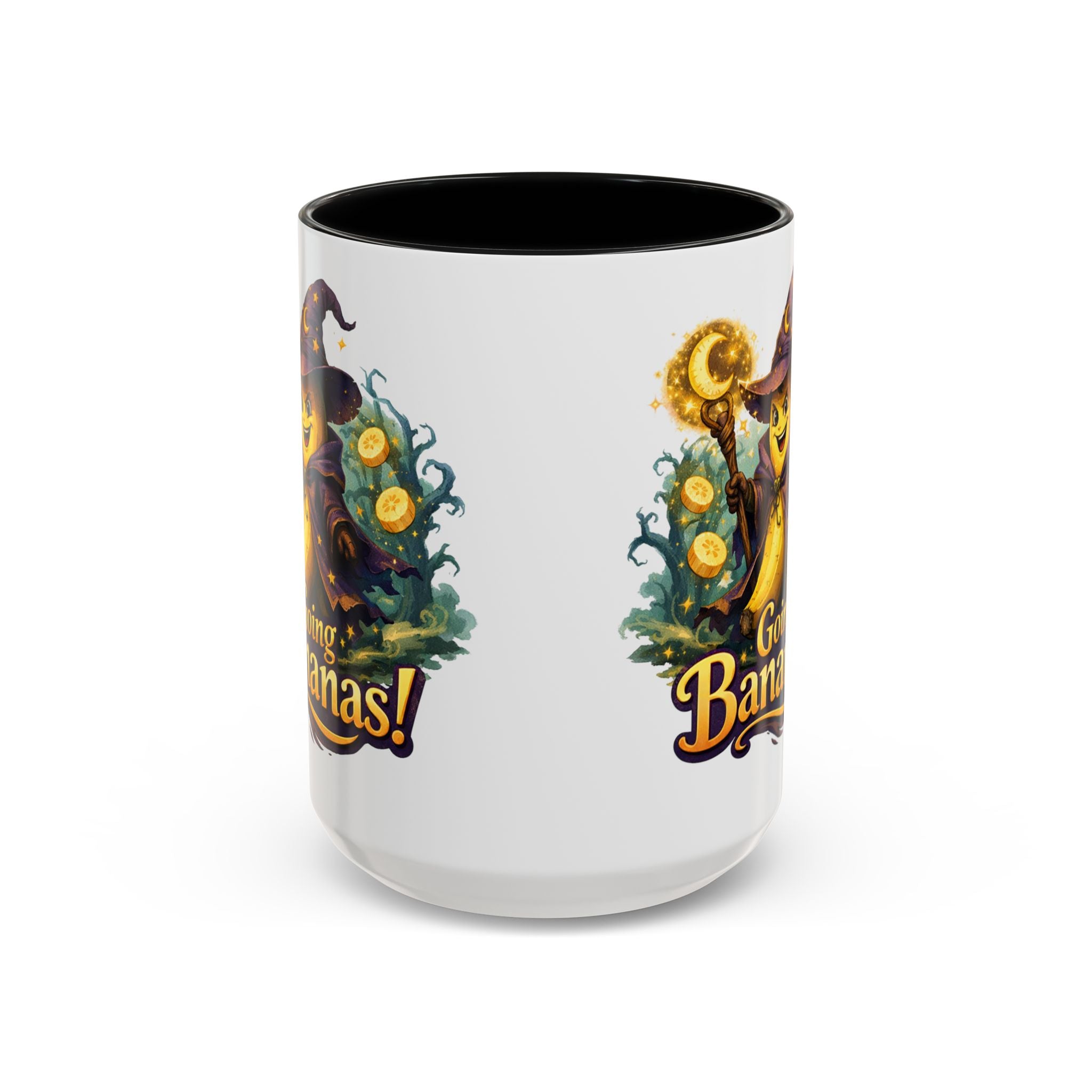 Going Bananas! Witch Banana Accent Coffee Mug — Fun Halloween Coffee Cup (11/15oz)