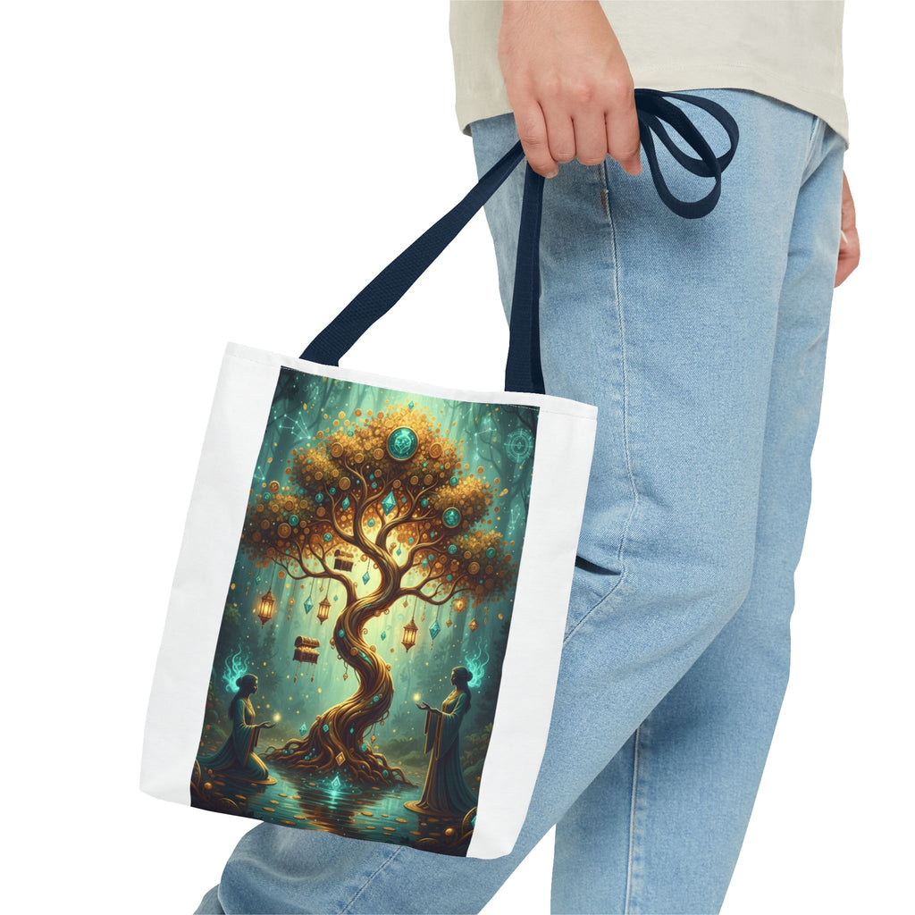 Enchanted Tree Tote Bag — Magical Night Forest Art AOP