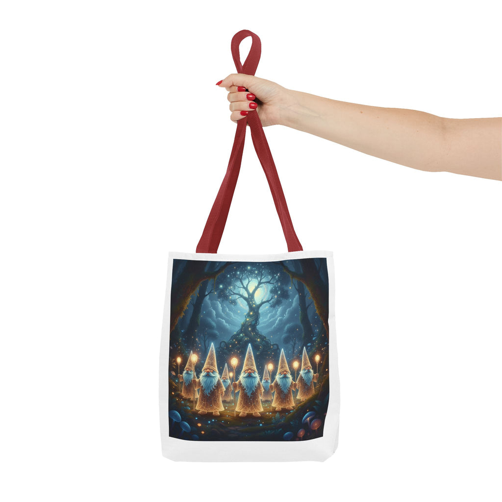 Mystical Gnome Forest Tote Bag — Candlelight Woodland Magic AOP