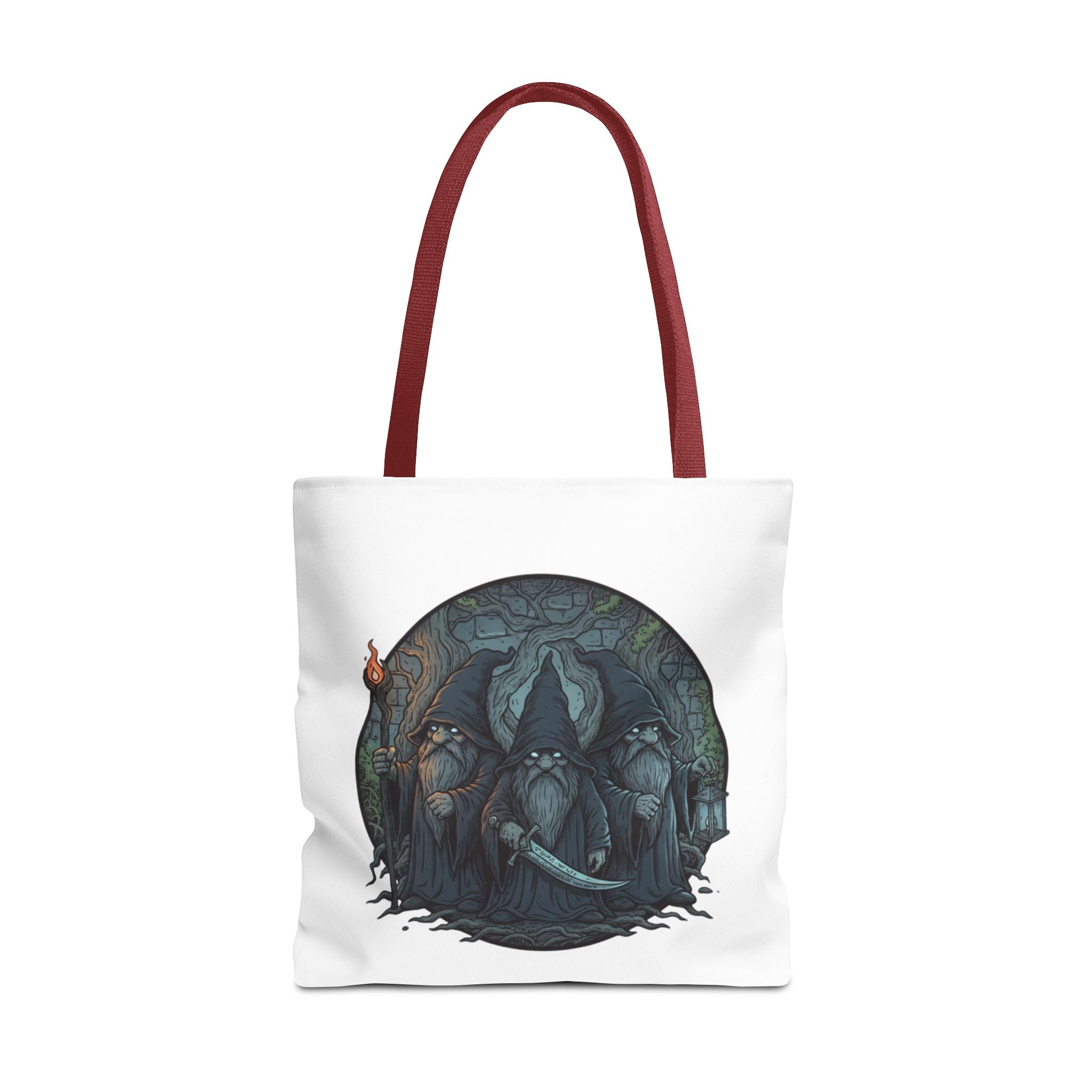 Mystic Grove Wizards Tote Bag — Fantasy Circle Art All-Over Print