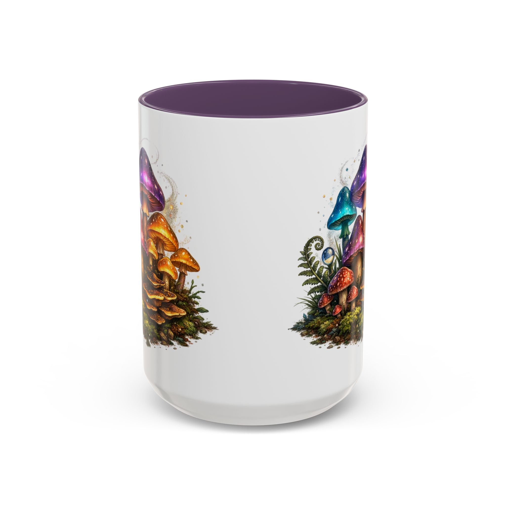 Colorful Fantasy Mushroom Coffee Mug — Accent Ceramic 11/15oz