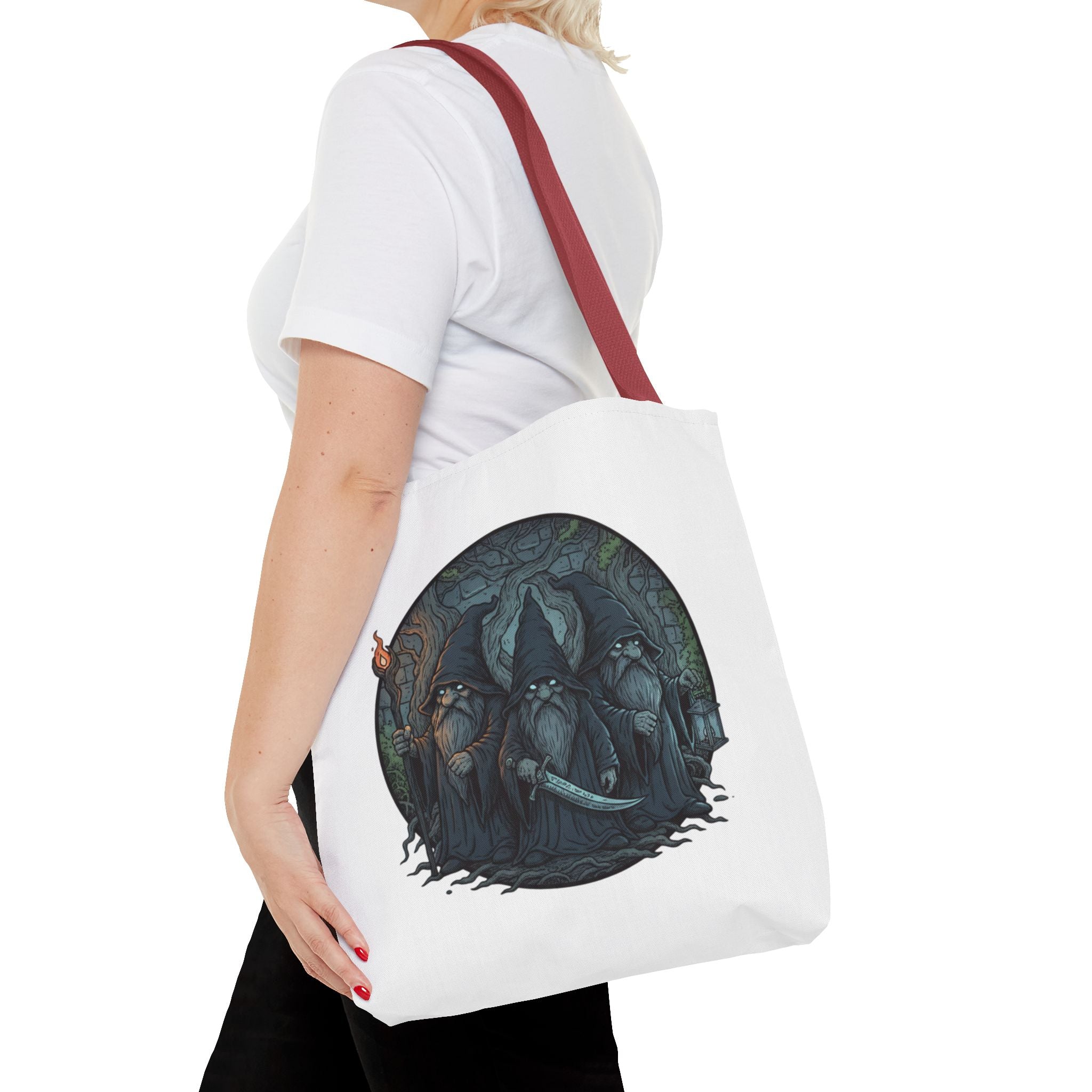 Mystic Grove Wizards Tote Bag — Fantasy Circle Art All-Over Print
