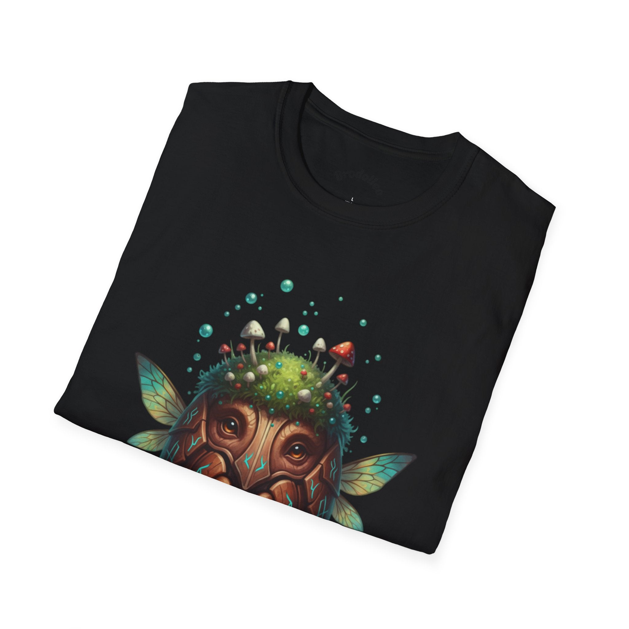 Fantasy Forest Mask T-Shirt — Woodland Creature Tee with Mushroom Crown