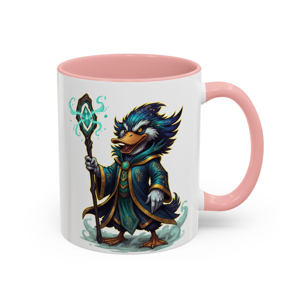 Mage Duck Coffee Mug — Fantasy Wizard Duck Illustration Accent Mug (11/15oz)