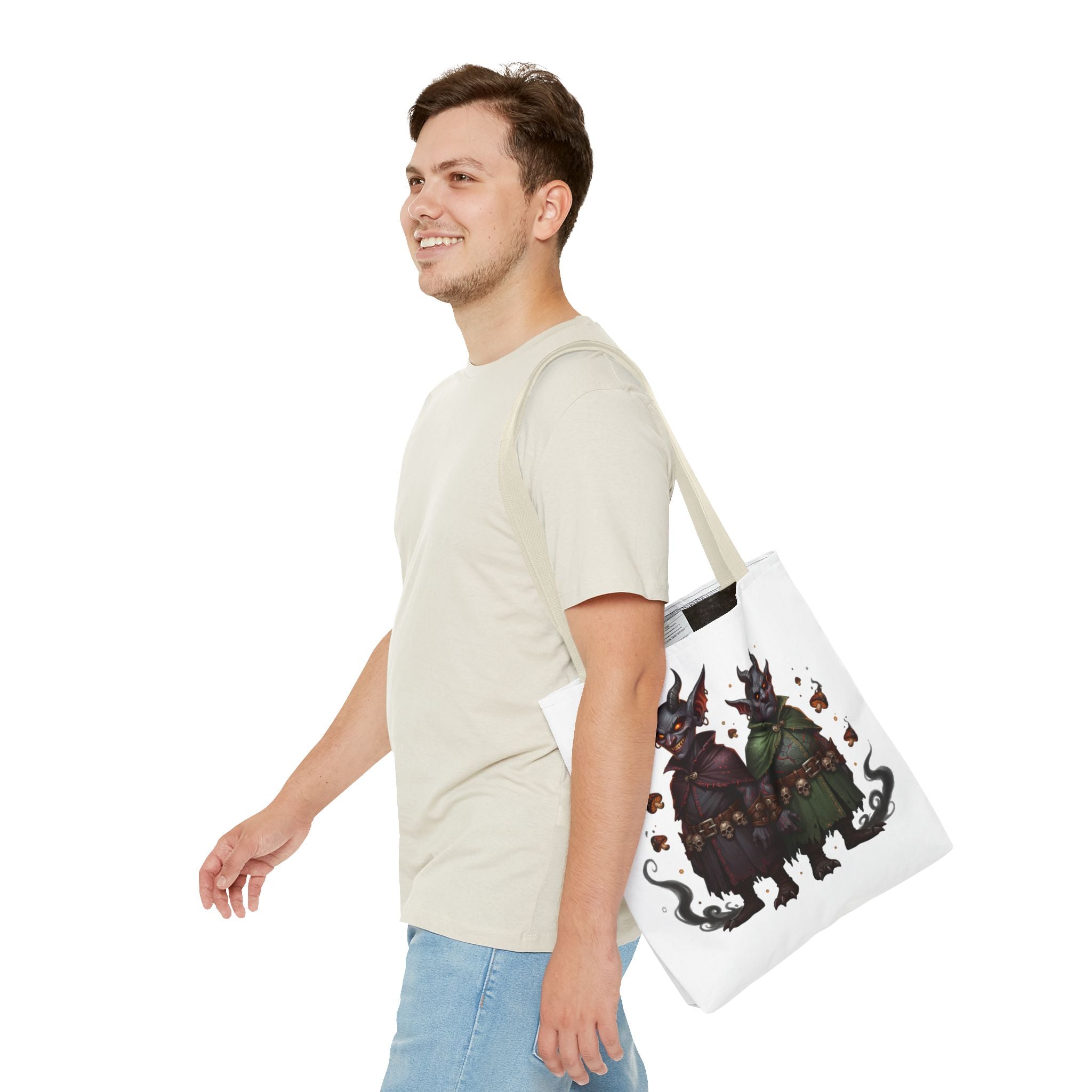 Tote Bag — Cute Dark Demon Duo Illustration Tote