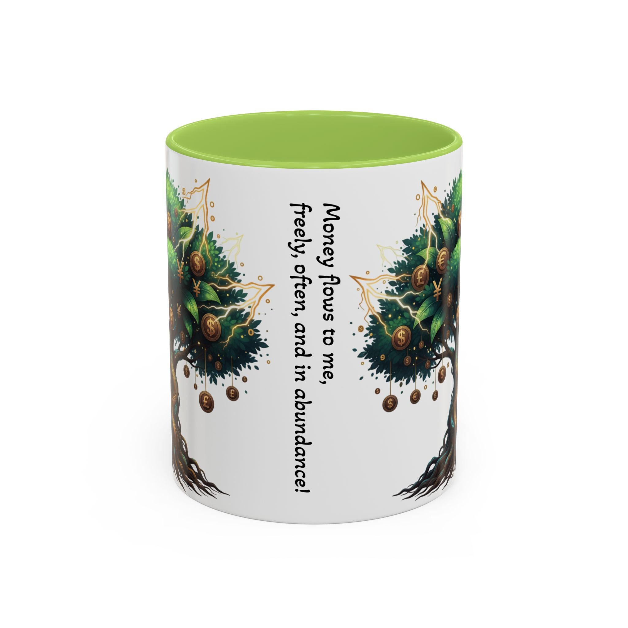 Accent Mug — Money Flows to Me Tree of Abundance Coffee Cup (11/15oz)