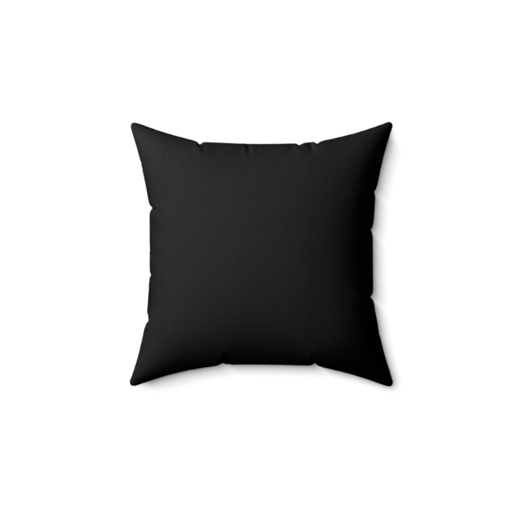 Daisy on Black Decorative Pillow — White Daisy Accent Cushion