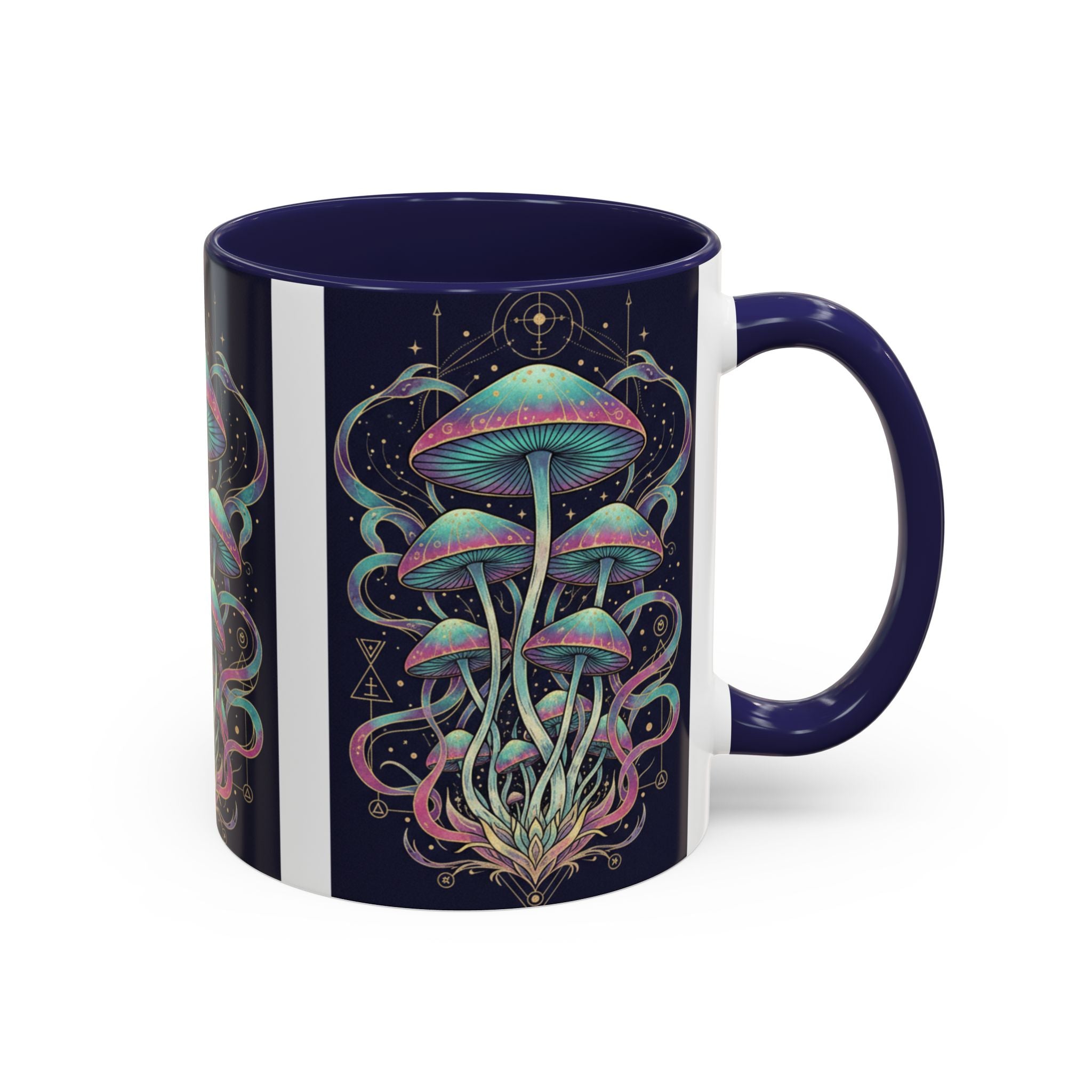Mystical Mushroom Coffee Mug — Psychedelic Nature Art Accent Mug