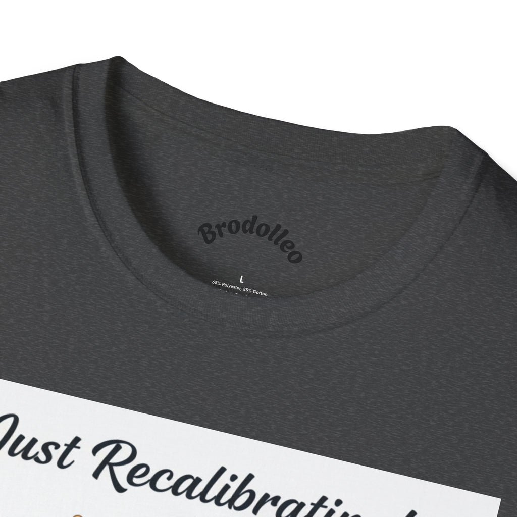 Robot T-Shirt — "Just Recalibrating!" Vintage Steampunk Space Tee