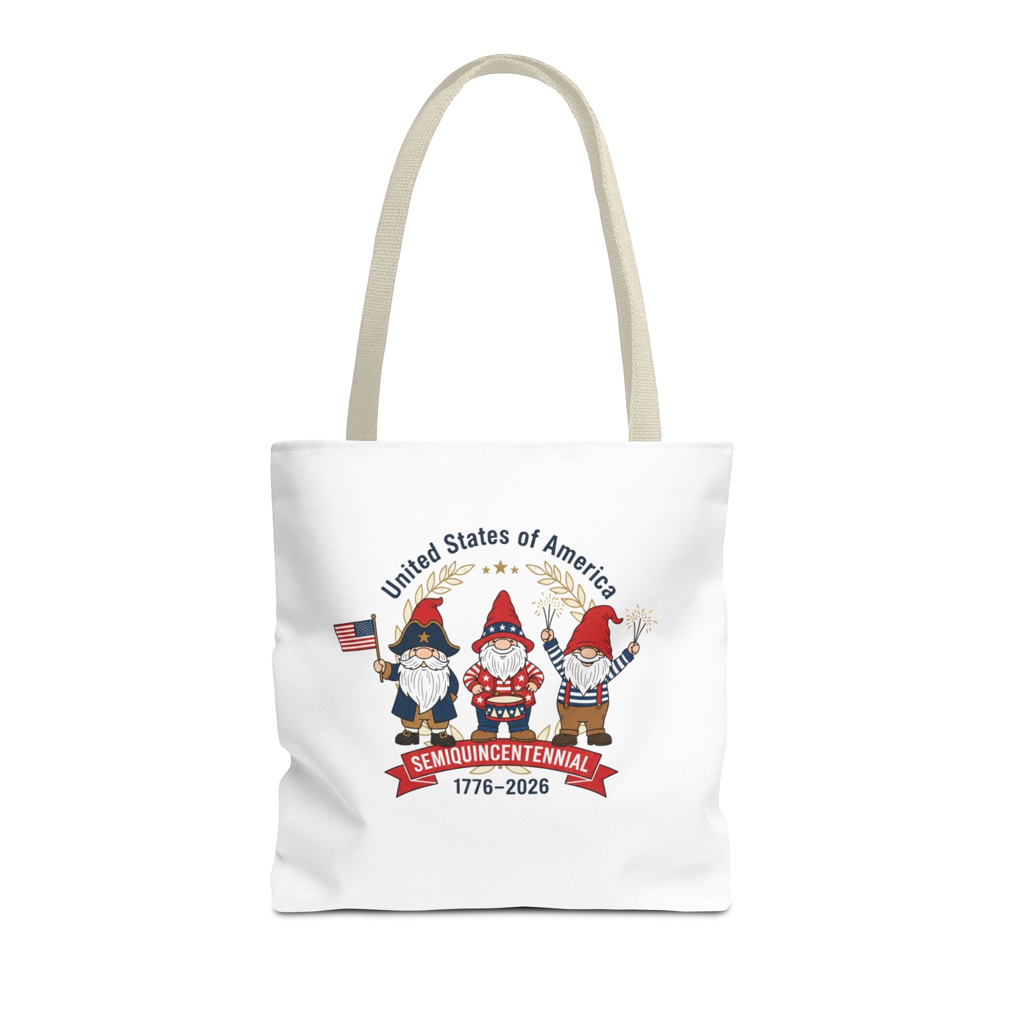 Tote Bag — USA 250th Semiquincentennial 1776–2026 Patriotic Gnome Tote