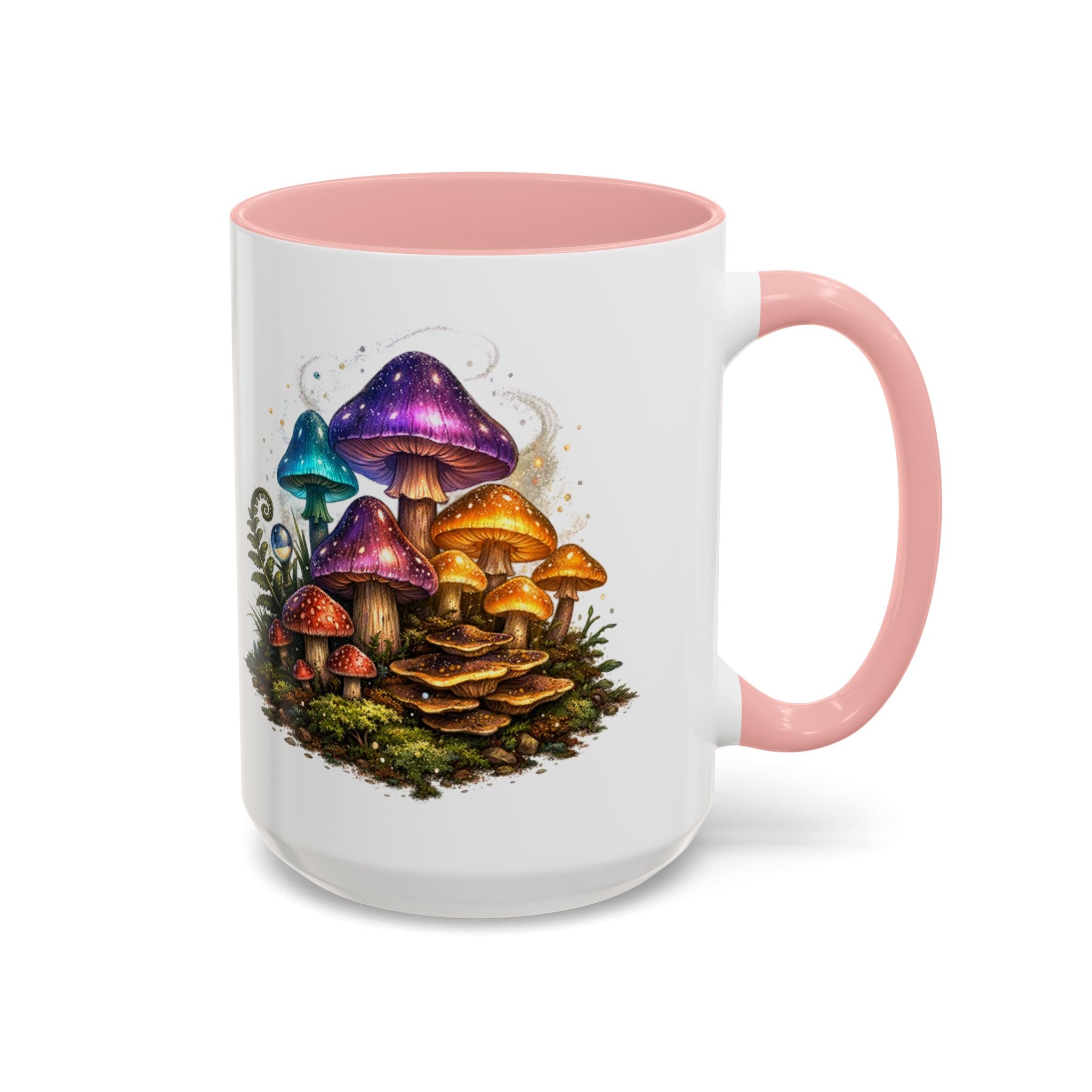 Colorful Fantasy Mushroom Coffee Mug — Accent Ceramic 11/15oz