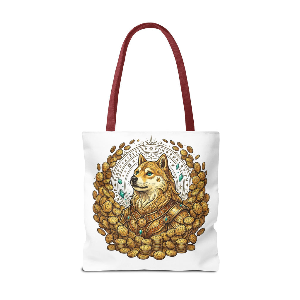 Dogecoin Shiba Inu Coin Pile Tote Bag — Crypto Meme Art Tote