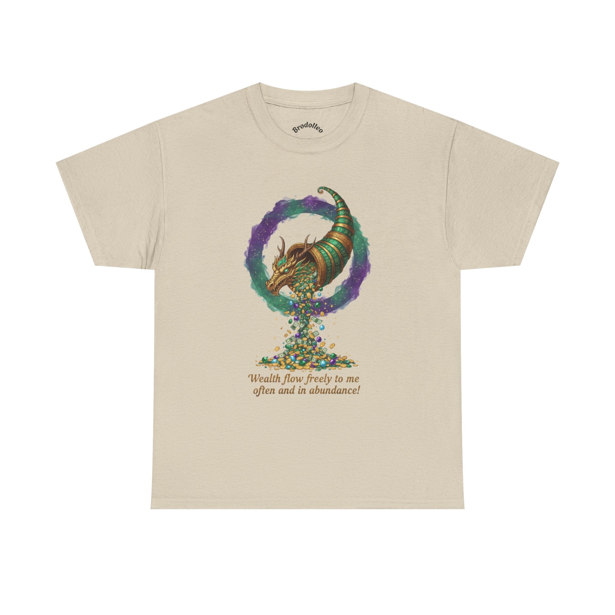 T-Shirt — Cornucopia Wealth Design: "Wealth Flows Freely to Me" Affirmation Tee