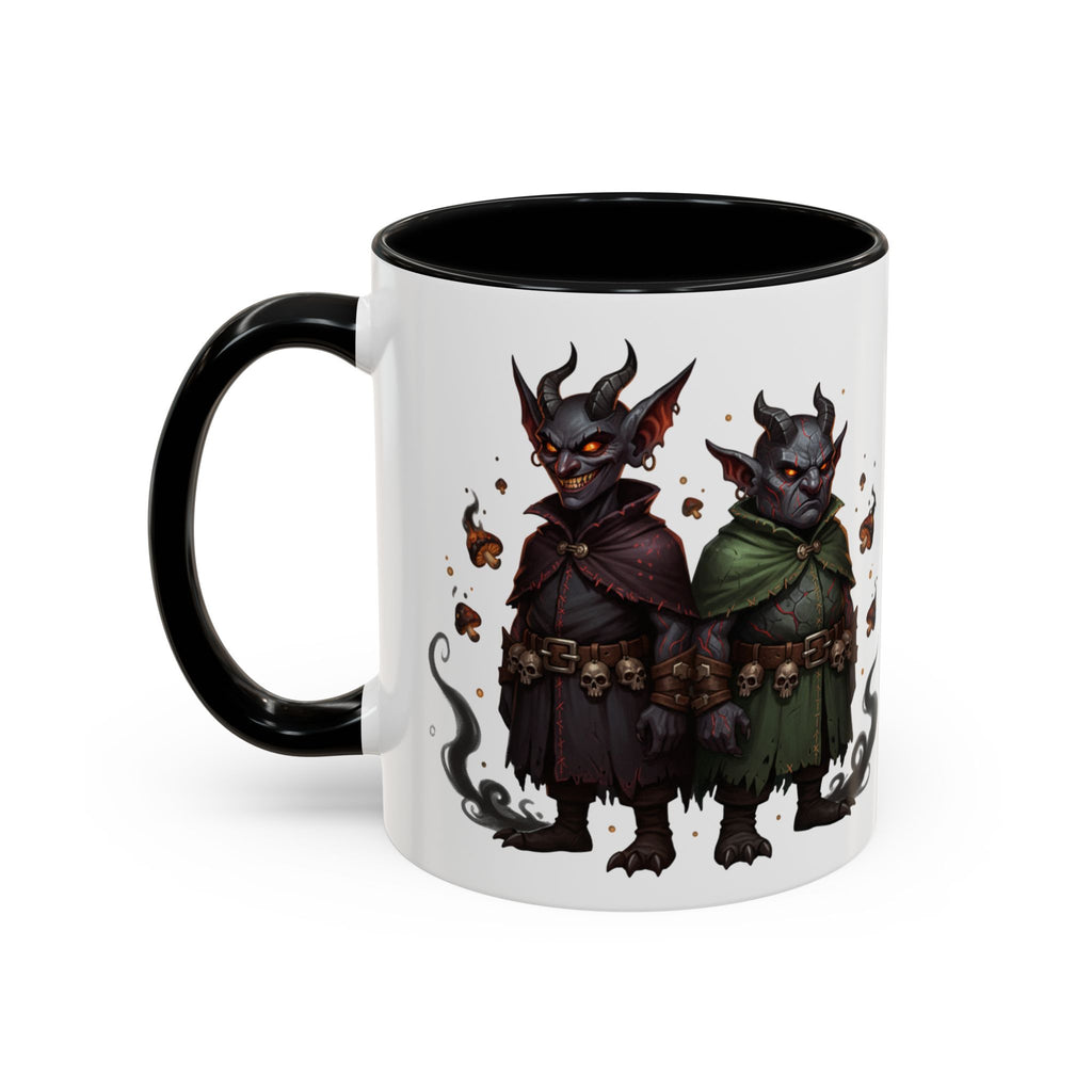 Demon Rogue Duo Coffee Mug – Fantasy RPG Goblin Warlock Design (11/15oz)