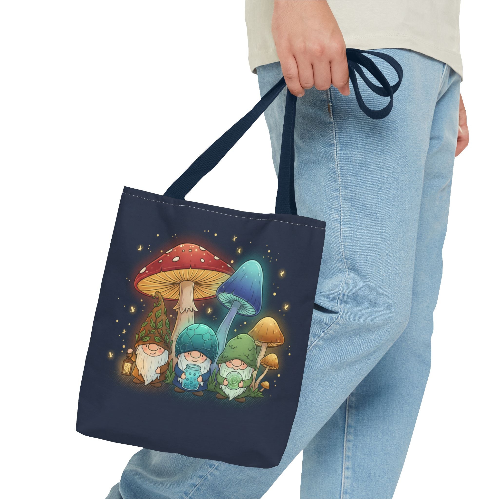 Mushroom Gnome Tote Bag — Whimsical Forest Fairycore AOP Tote