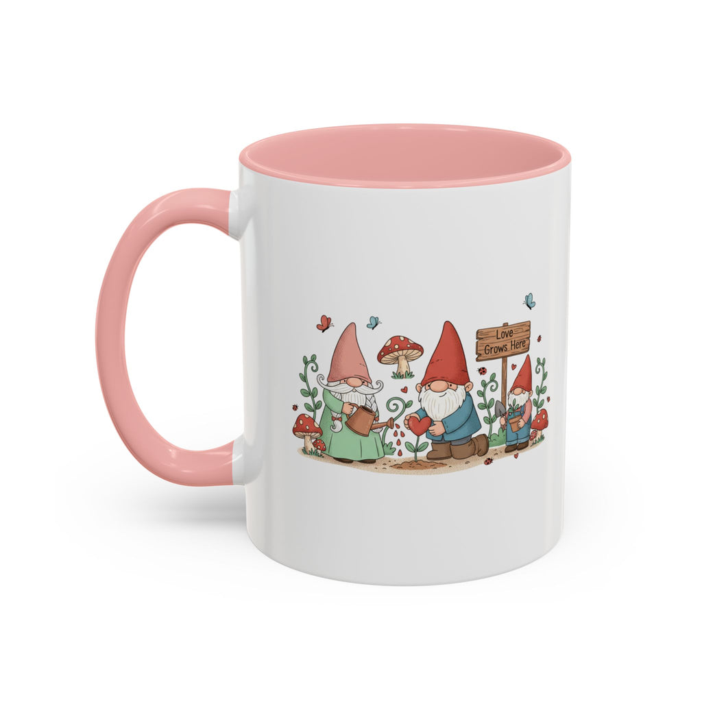Gnome Garden Coffee Mug — Cute ‘Love Grows Here’ Accent Mug