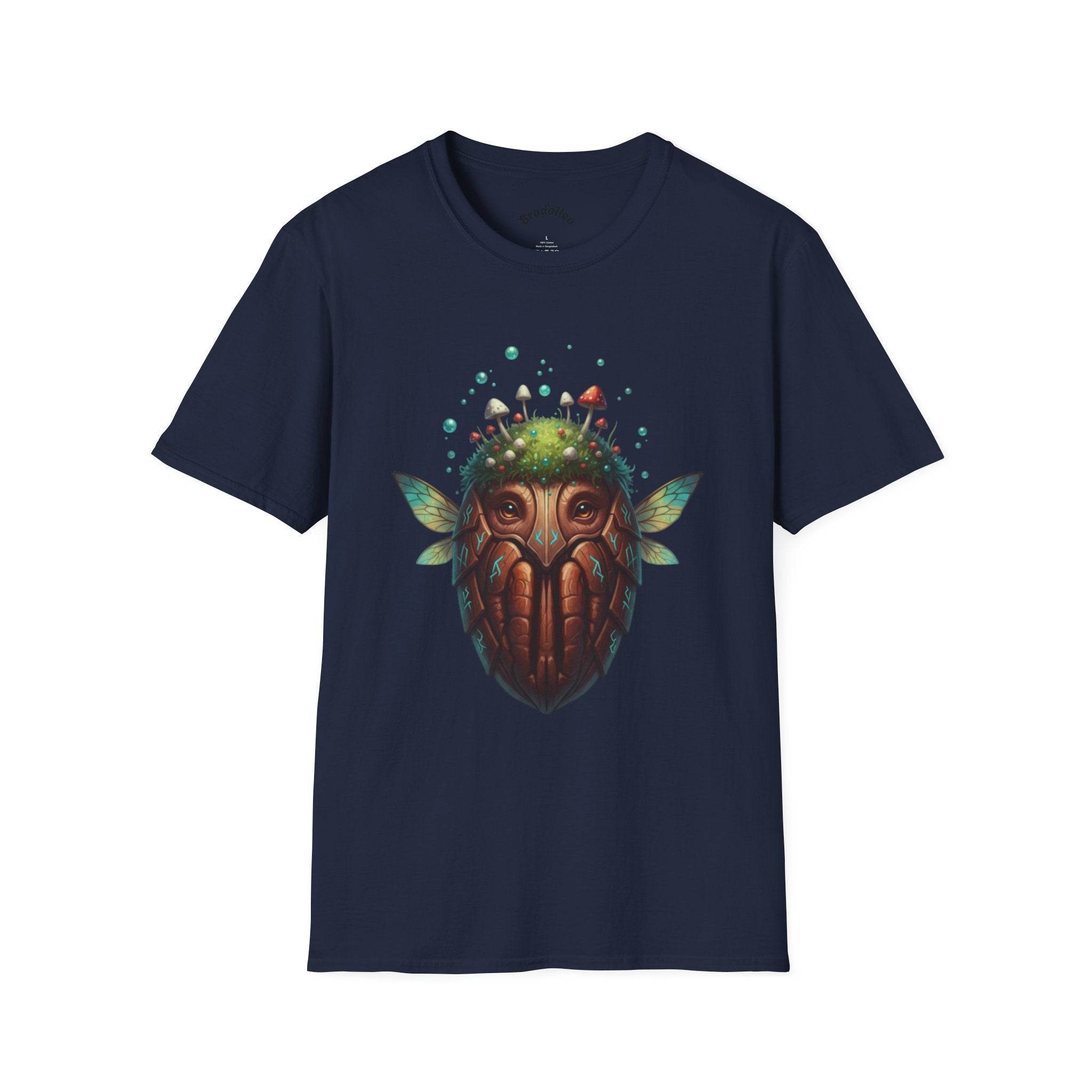 Fantasy Forest Mask T-Shirt — Woodland Creature Tee with Mushroom Crown