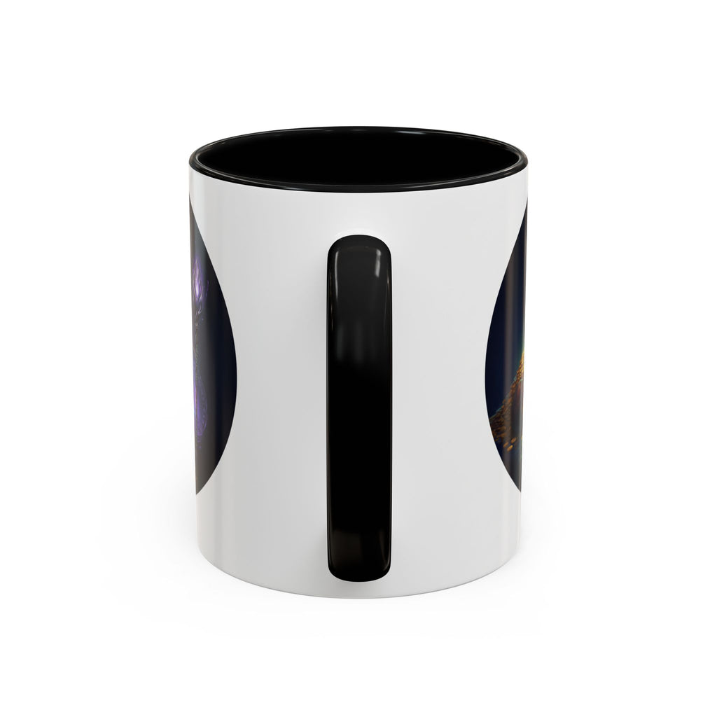 Magic Crown Coffee Mug — Fantasy Wizard Staff & Spilled Gold Accent Mug (11/15 oz)