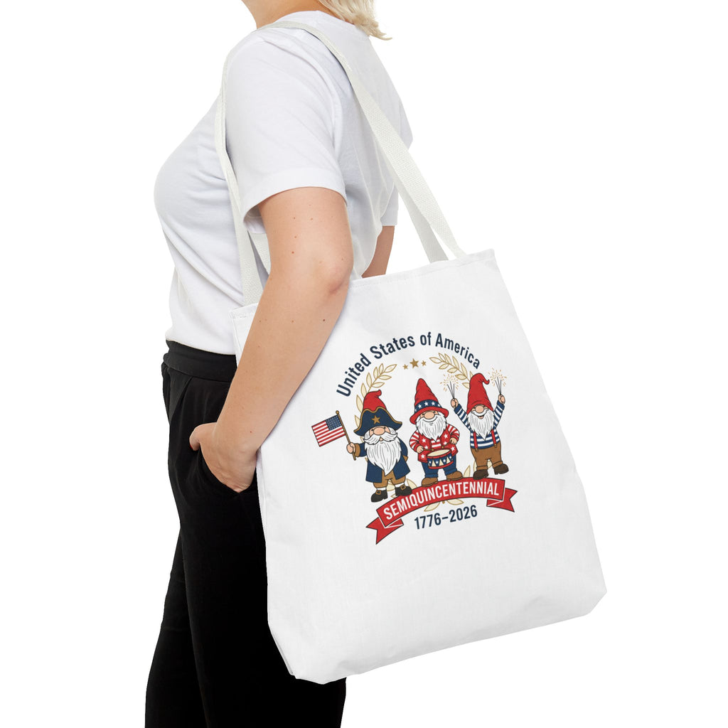 Tote Bag — USA 250th Semiquincentennial 1776–2026 Patriotic Gnome Tote