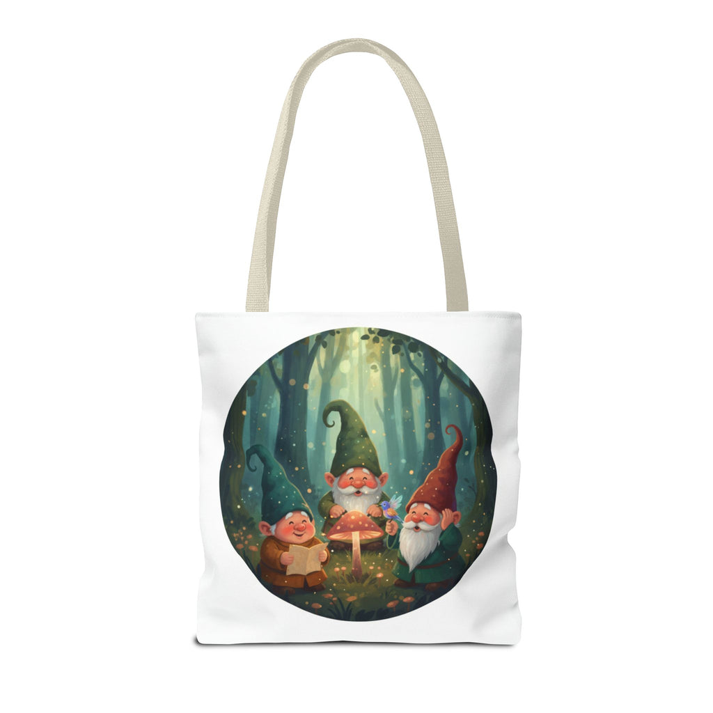 Gnome Forest Tote Bag — Magical Woodland Gnomes All-Over Print