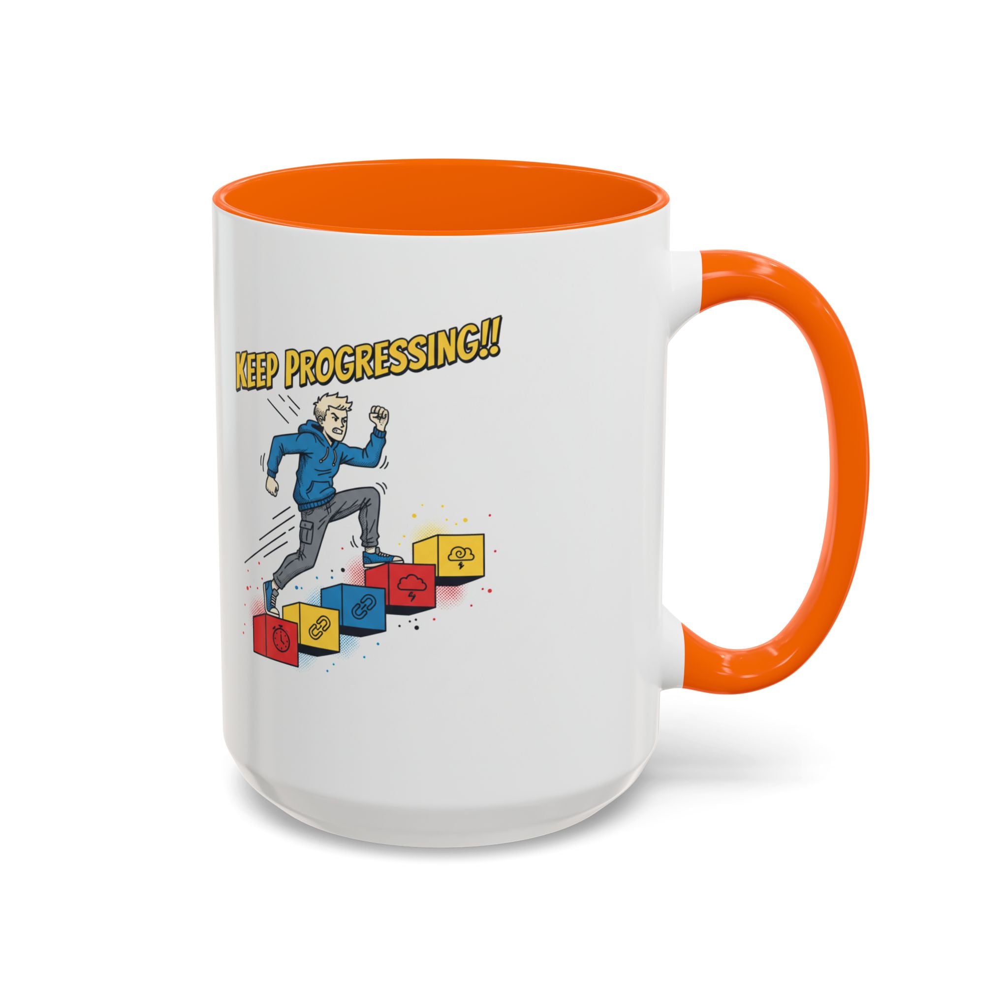 Keep Progressing Coffee Mug — Motivational Accent Mug (11/15oz)