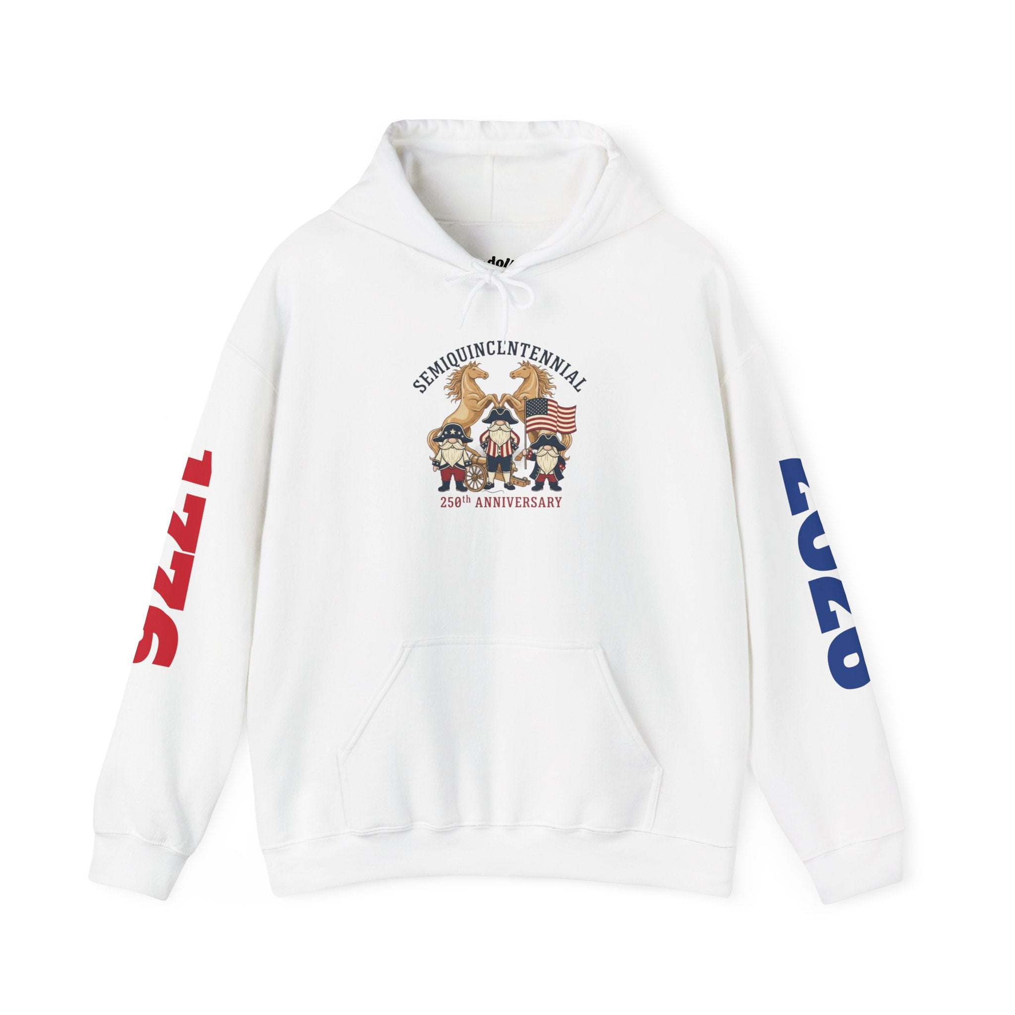 Centennial Gnome Hoodie — 1776 & 2026 Patriotic Anniversary Sweatshirt