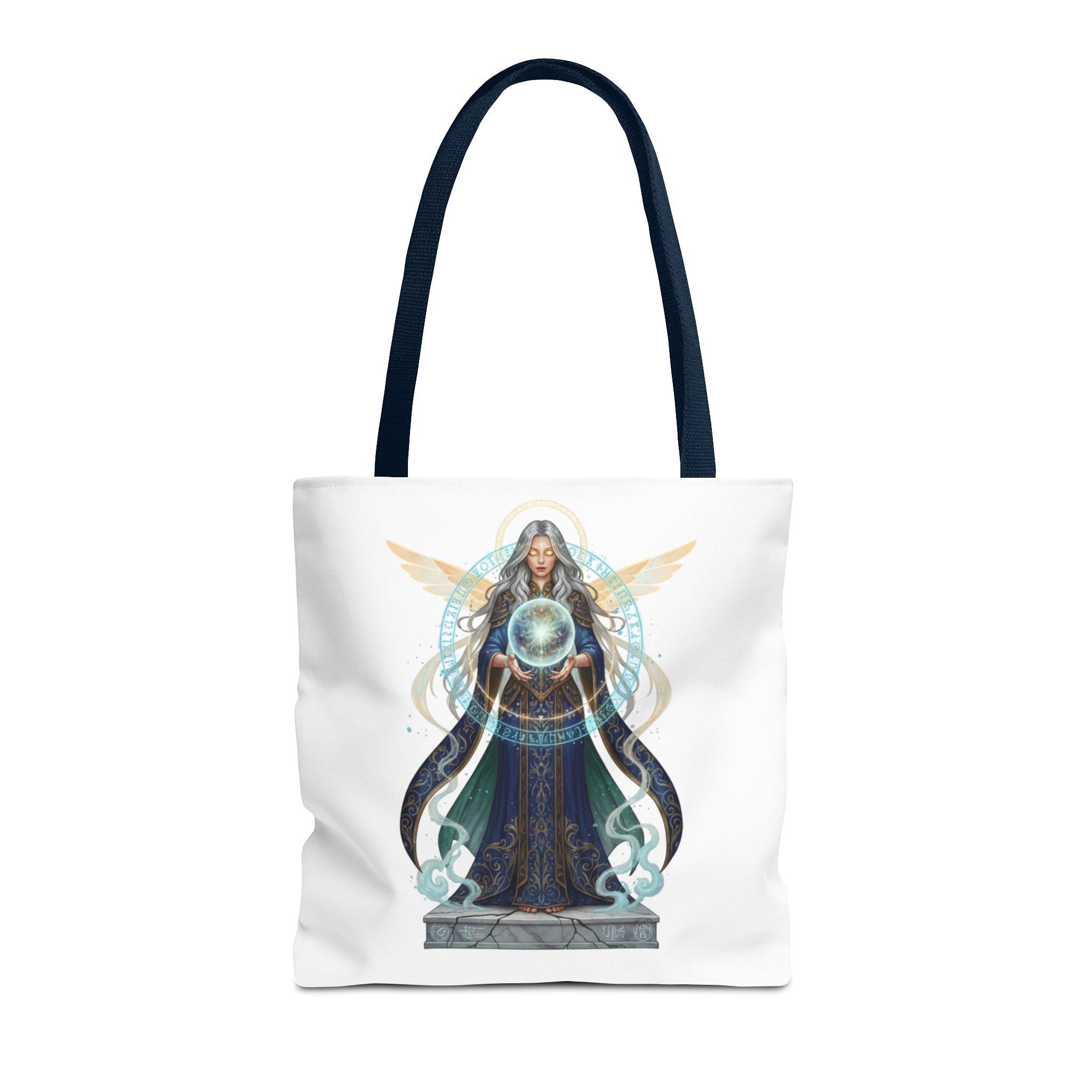 Mystic Oracle Tote Bag — Crystal Ball Seer Illustration