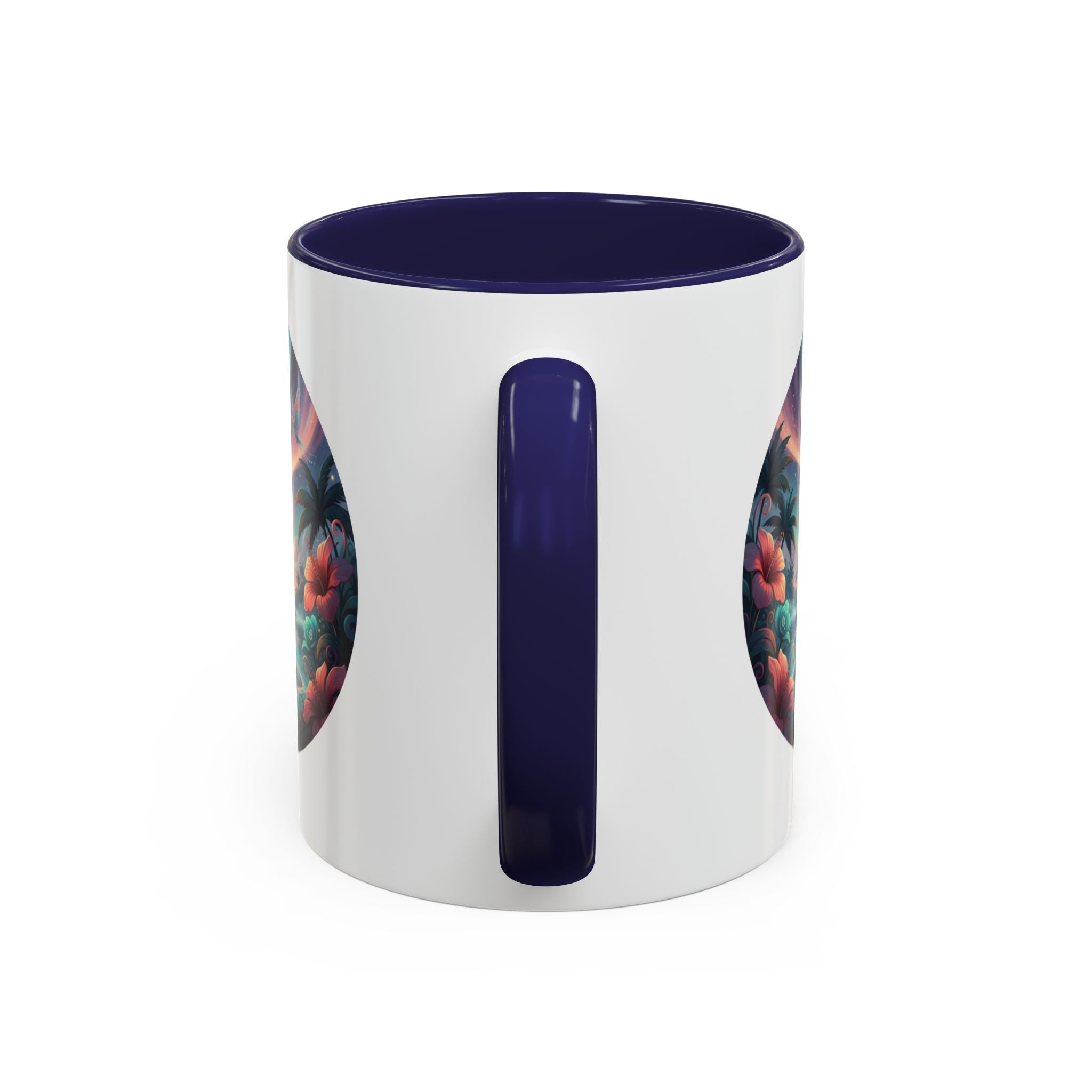 Tropical Sunset Coffee Mug — Romantic Beach Couple Accent Mug (11/15 oz)