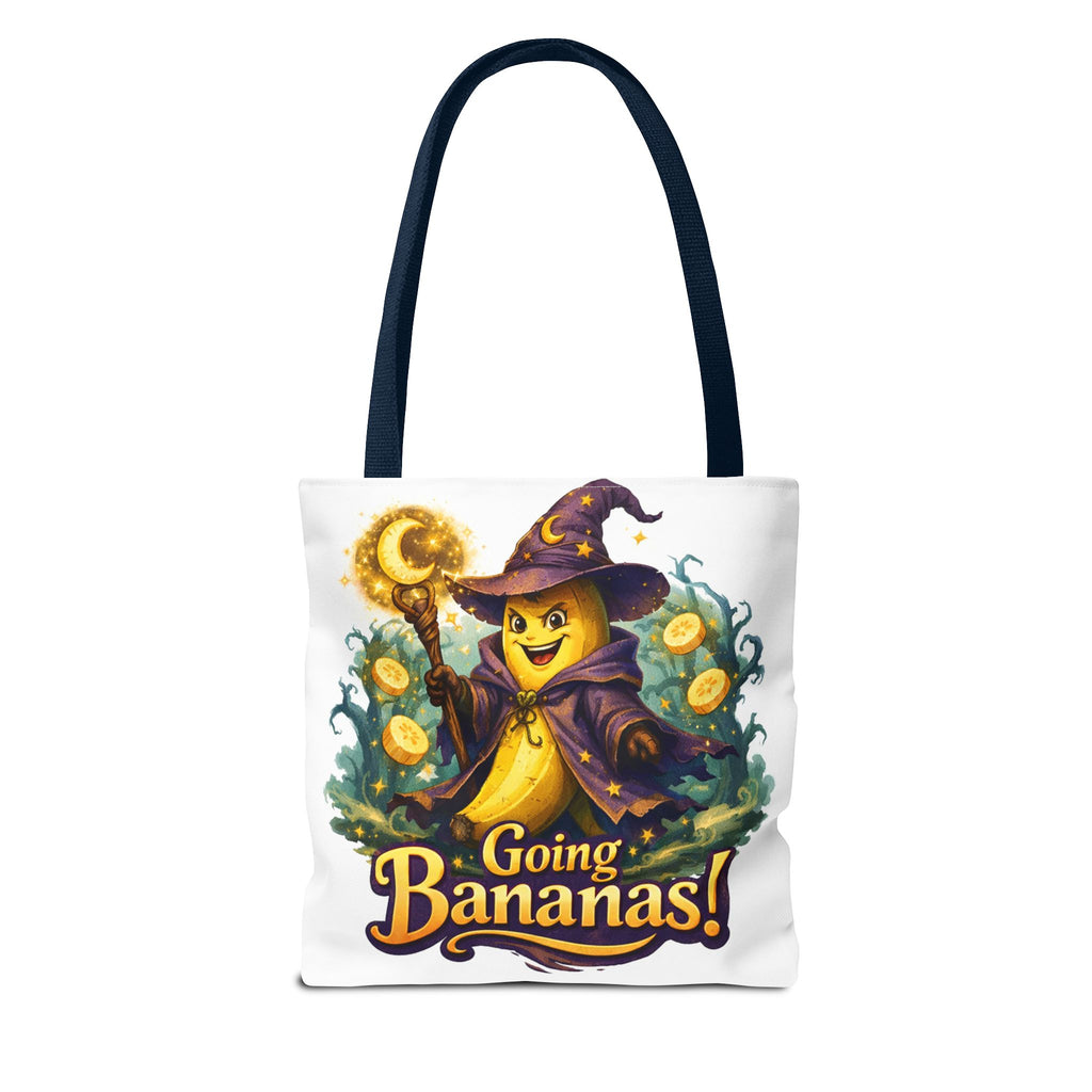 Going Bananas! Witch Banana Tote Bag — Cute Halloween Grocery & Trick-or-Treat Tote