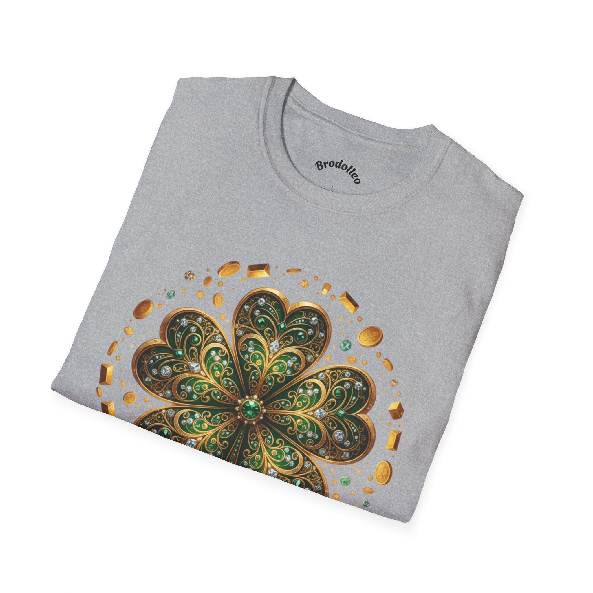 St. Patrick’s Clover Graphic T‑Shirt — Green Shamrock Mandala Tee