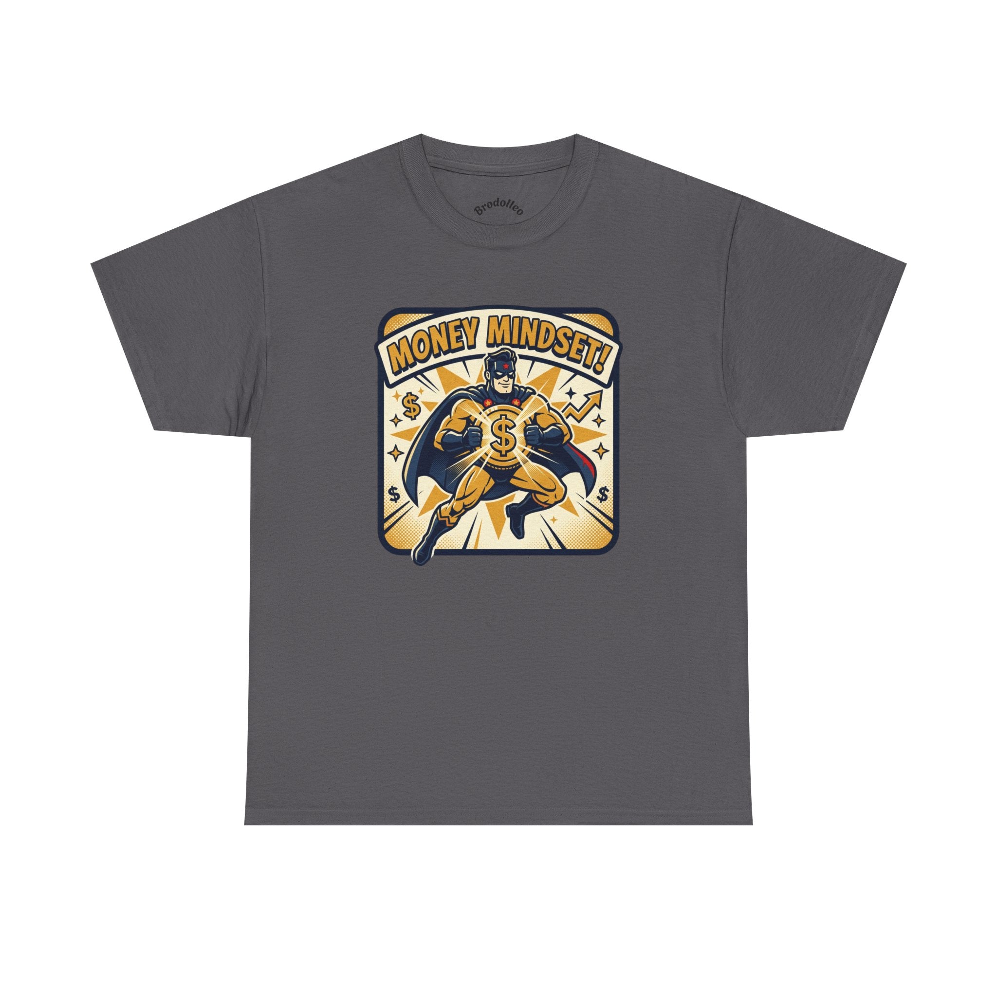 Money Mindset Tee — Retro Superhero Cash Graphic T-Shirt