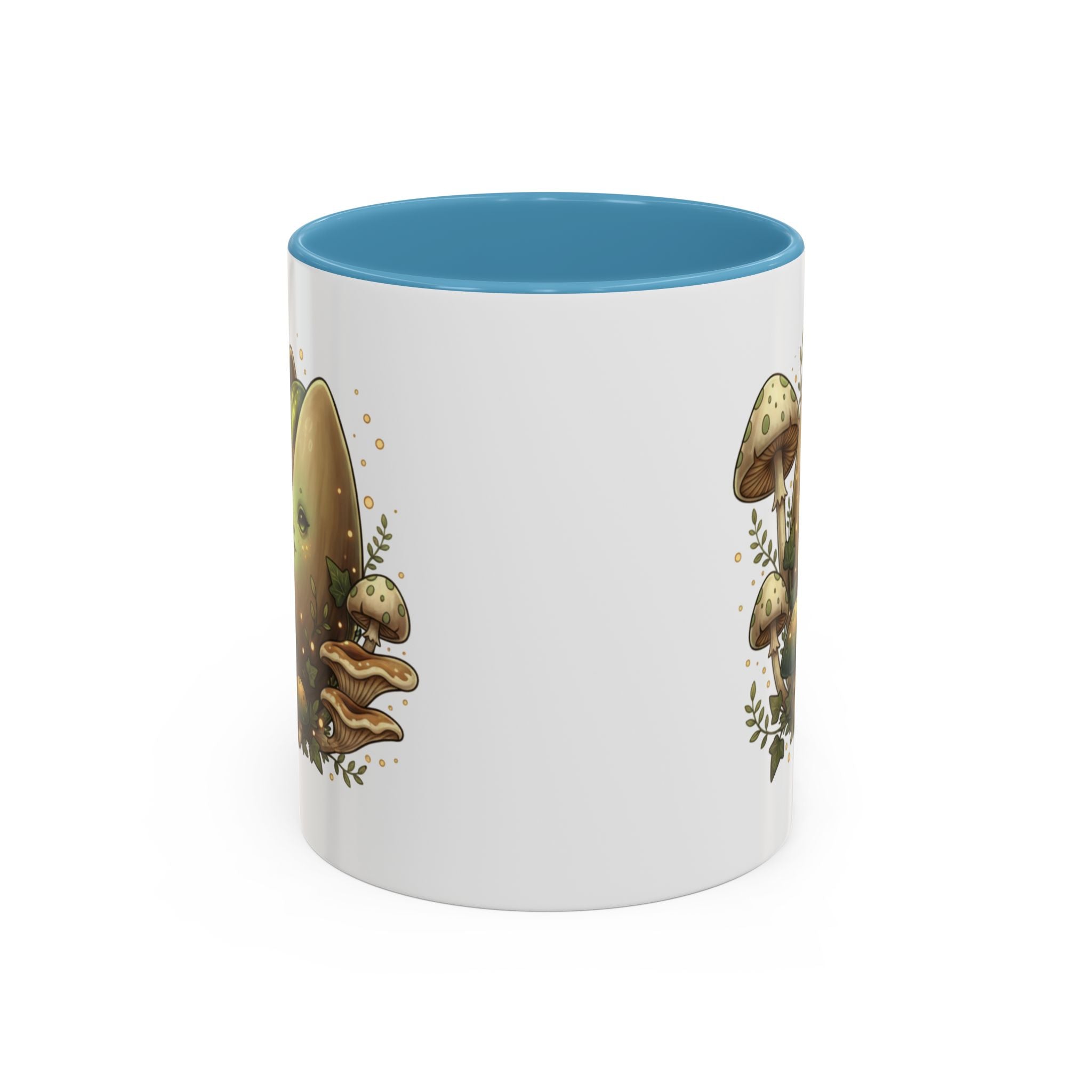 Mushroom Forest Accent Coffee Mug — Cute Woodland Fungi Design (11/15oz)