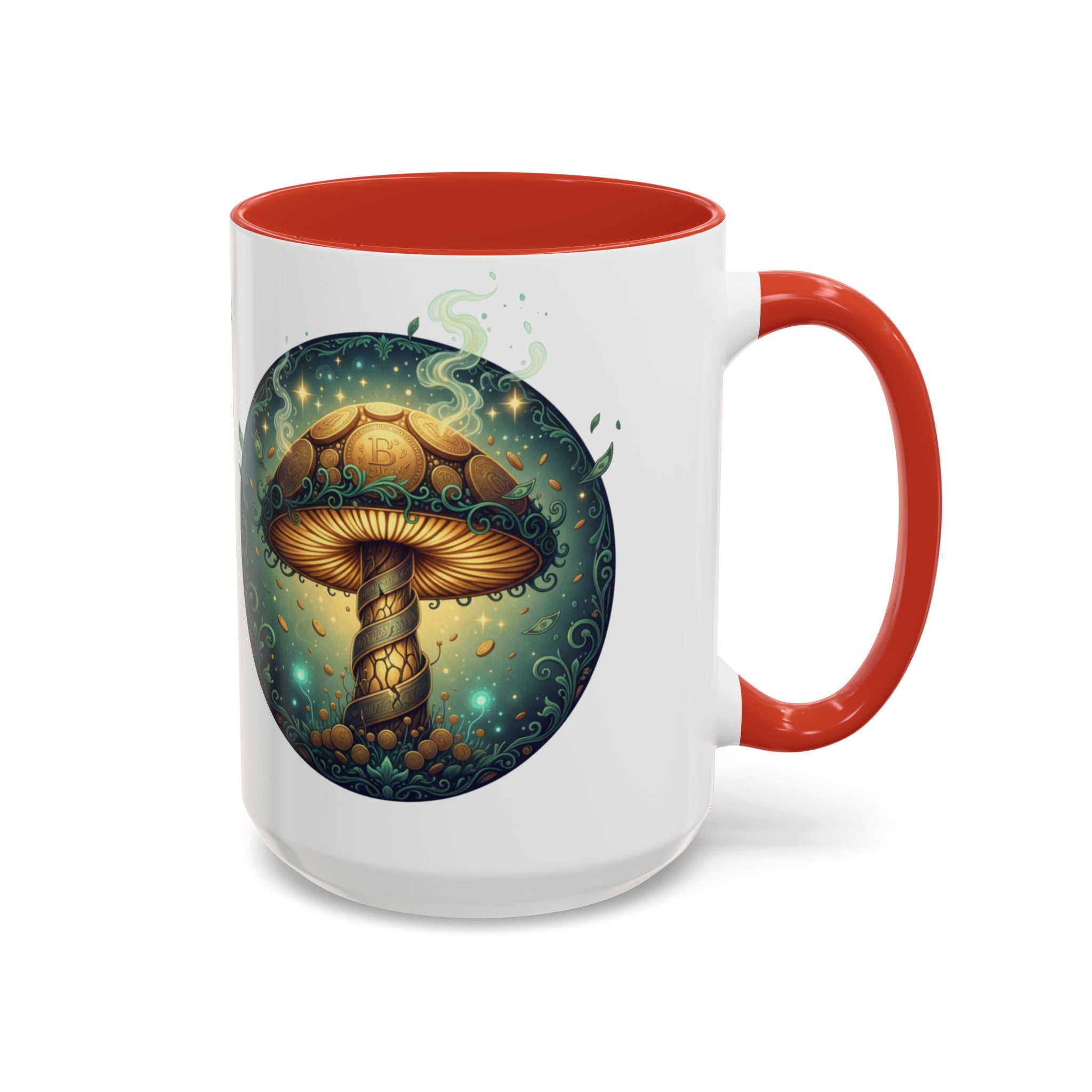 Mushroom Alchemy Coffee Mug — "Money flows to me freely, given, and in abundance" (11/15oz)