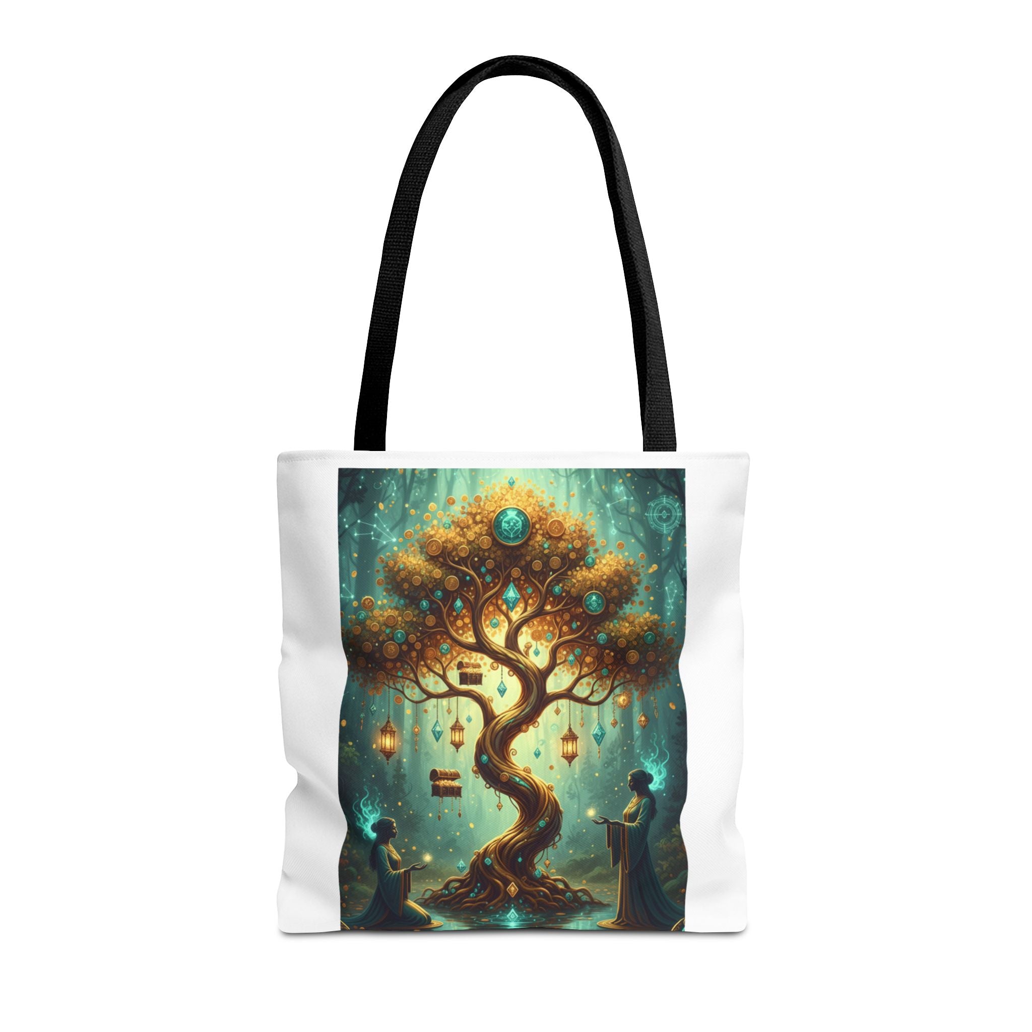 Enchanted Tree Tote Bag — Magical Night Forest Art AOP