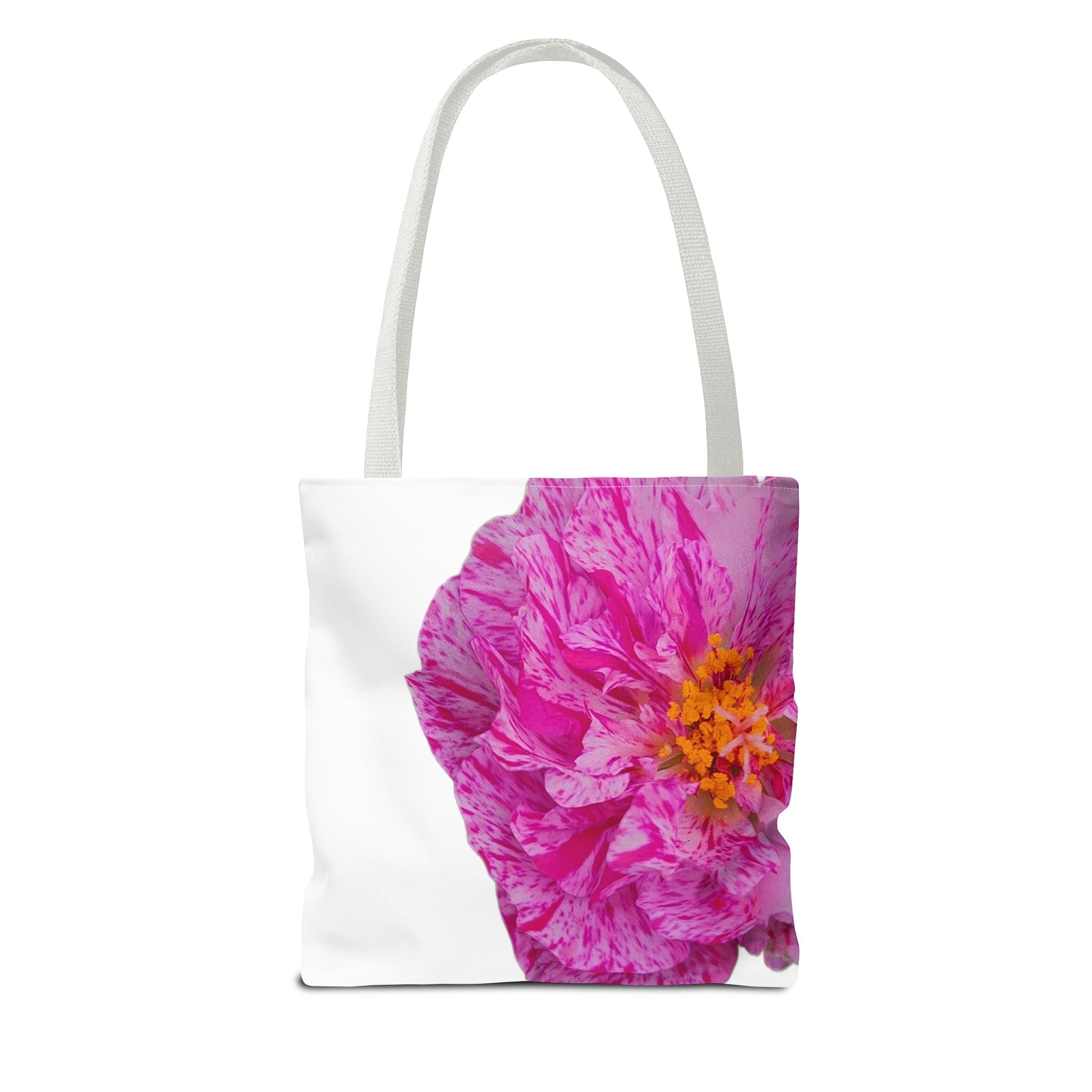 Pink Peony Floral Tote Bag — Bright Bloom All-Over Print