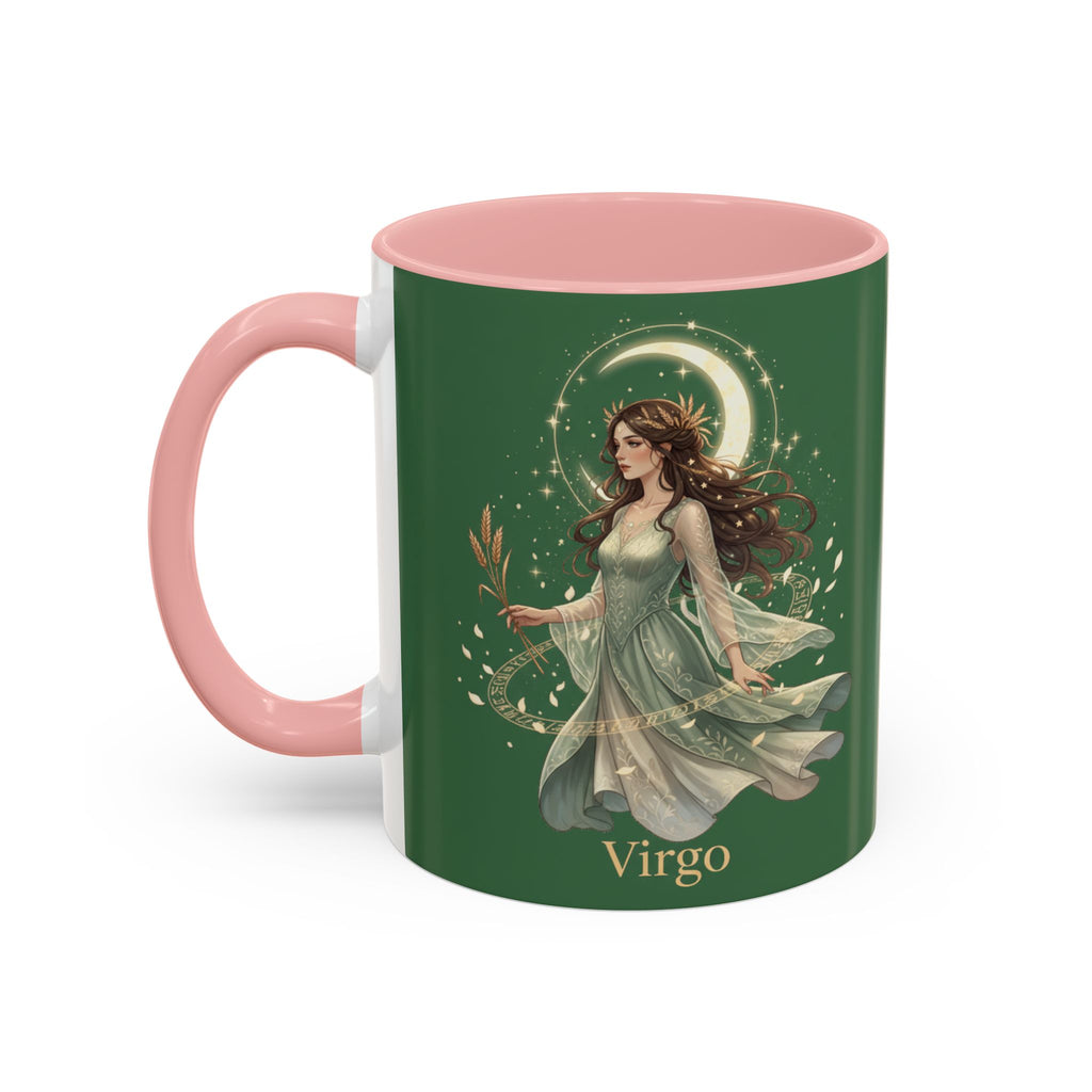 Virgo Zodiac Accent Coffee Mug — Astrological Virgo Gift (11/15oz)