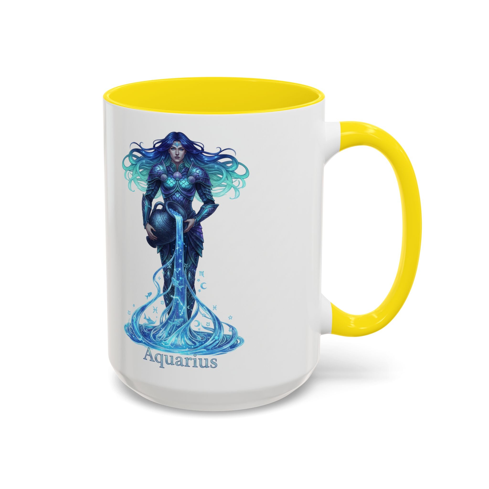 Aquarius Zodiac Coffee Mug — Water Bearer Astrology Accent Mug