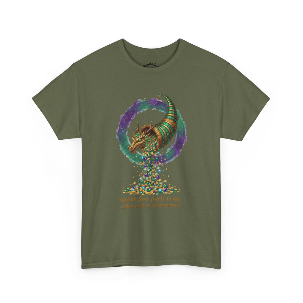 T-Shirt — Cornucopia Wealth Design: "Wealth Flows Freely to Me" Affirmation Tee