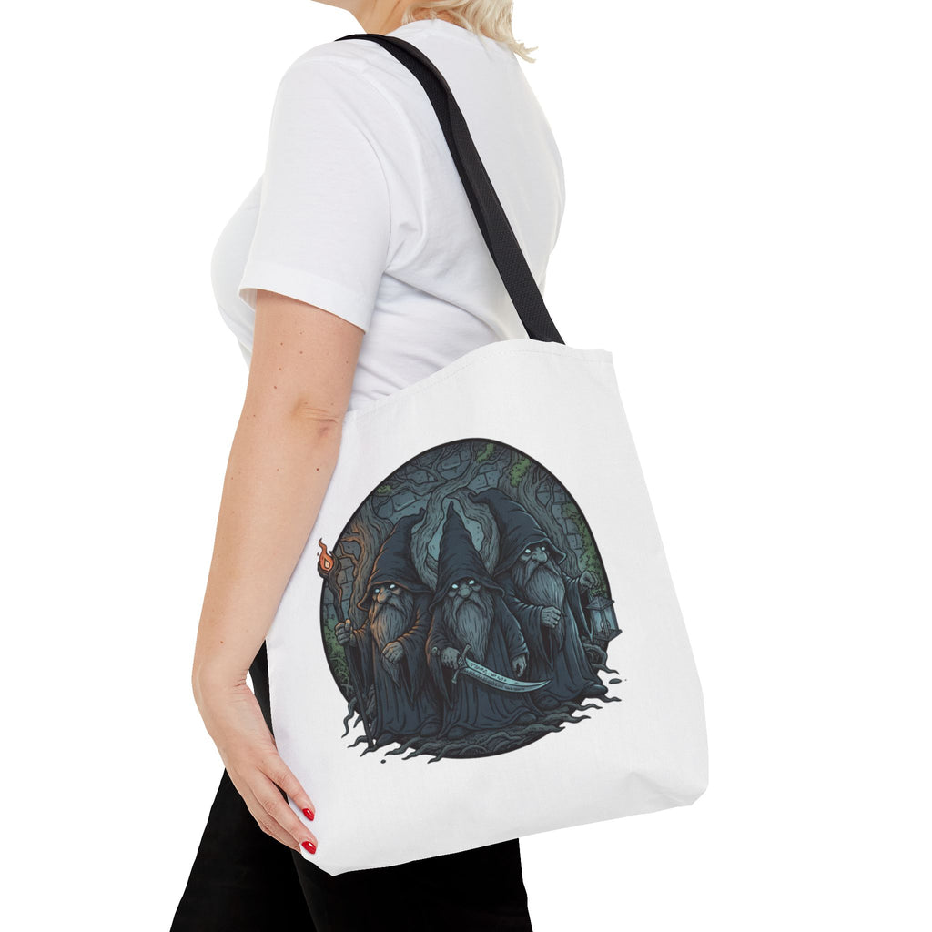 Mystic Grove Wizards Tote Bag — Fantasy Circle Art All-Over Print