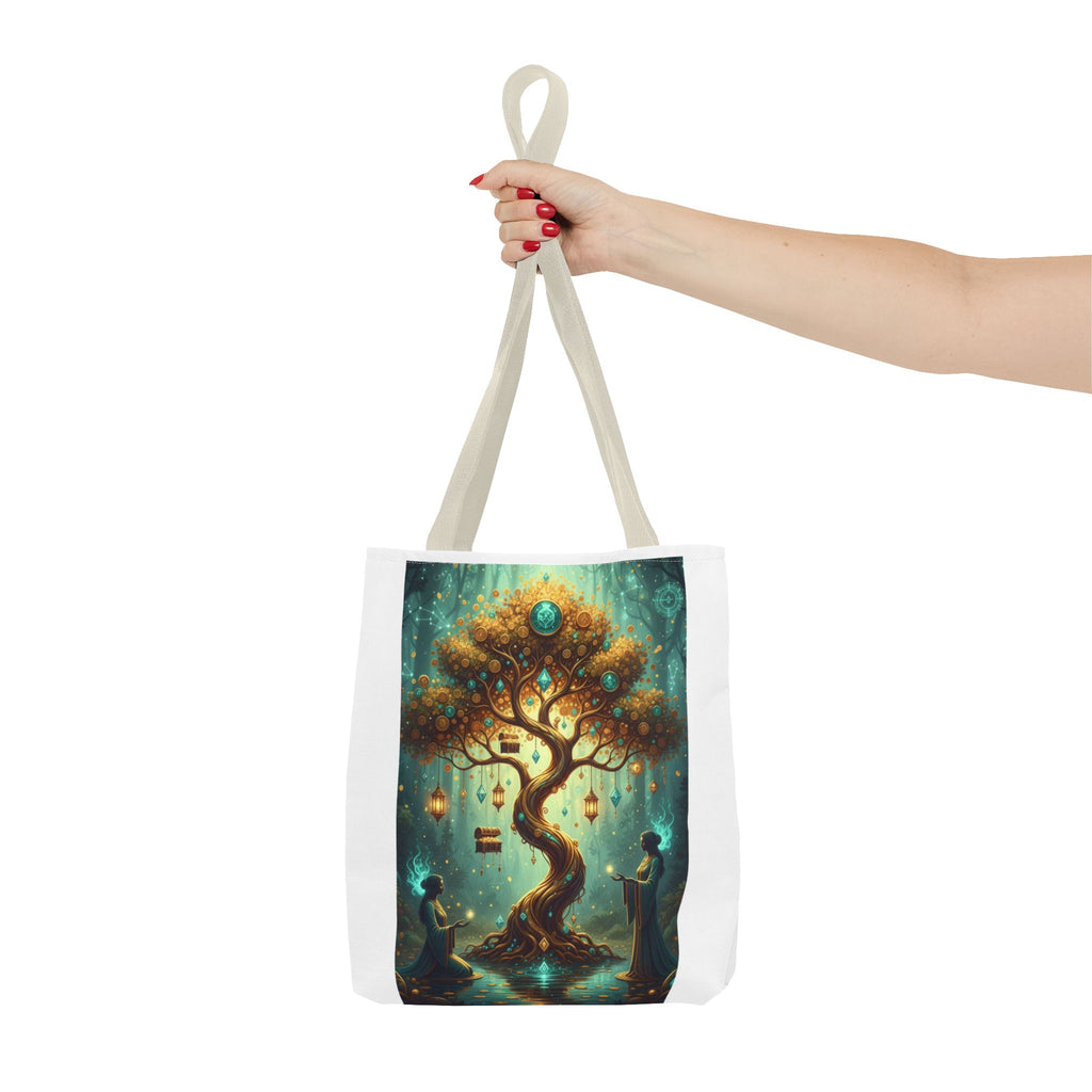 Enchanted Tree Tote Bag — Magical Night Forest Art AOP