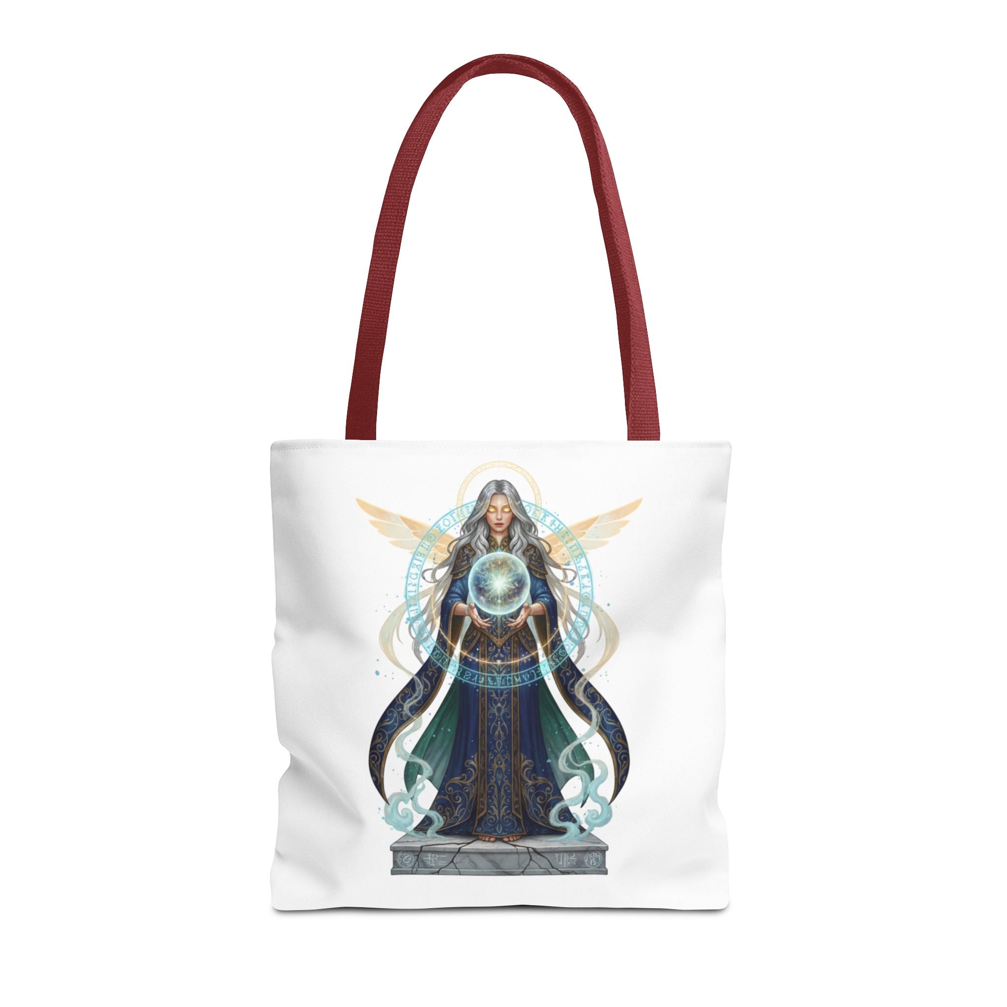 Mystic Oracle Tote Bag — Crystal Ball Seer Illustration
