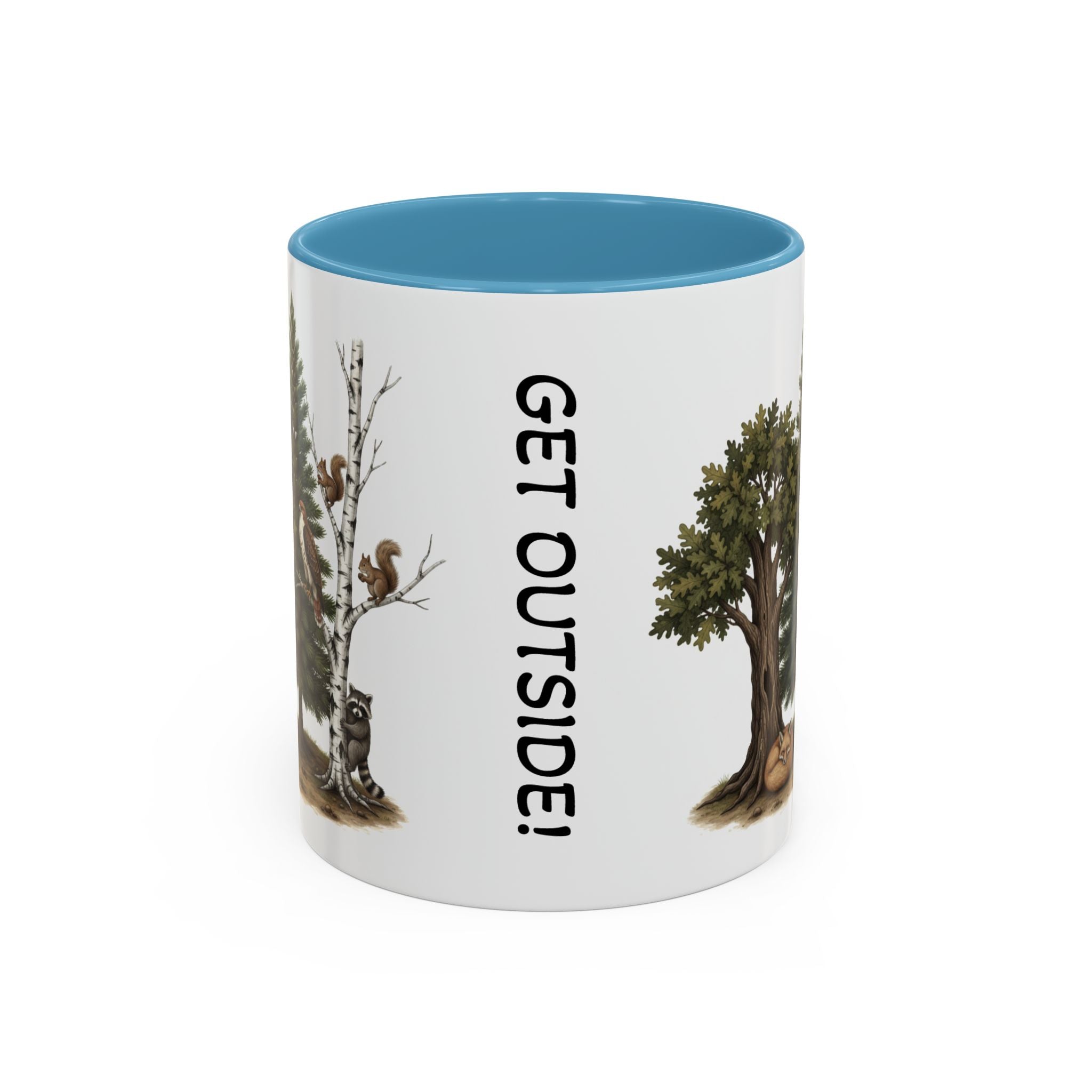 Get Outside! Nature Coffee Mug — Woodland Animals Accent Mug