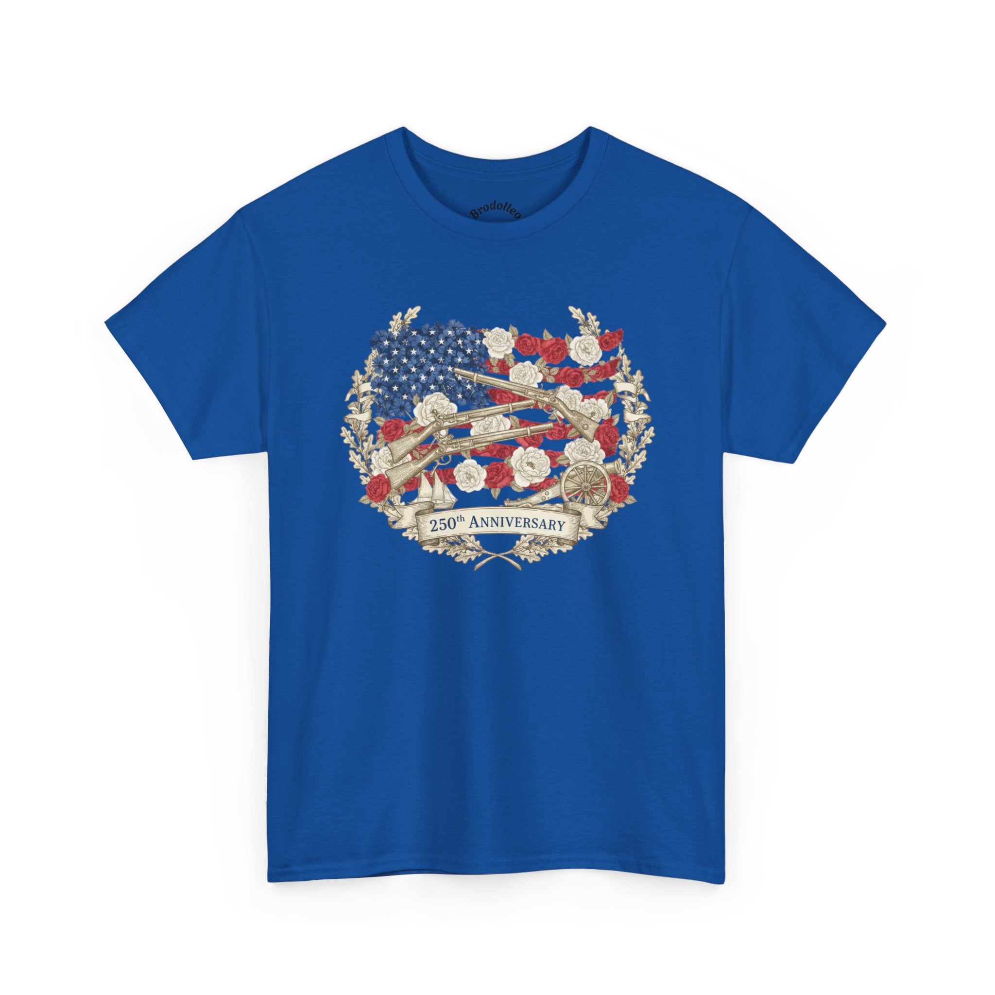 T-Shirt — 13th Anniversary Rustic American Flag Crest Tee ("13th Anniversary")