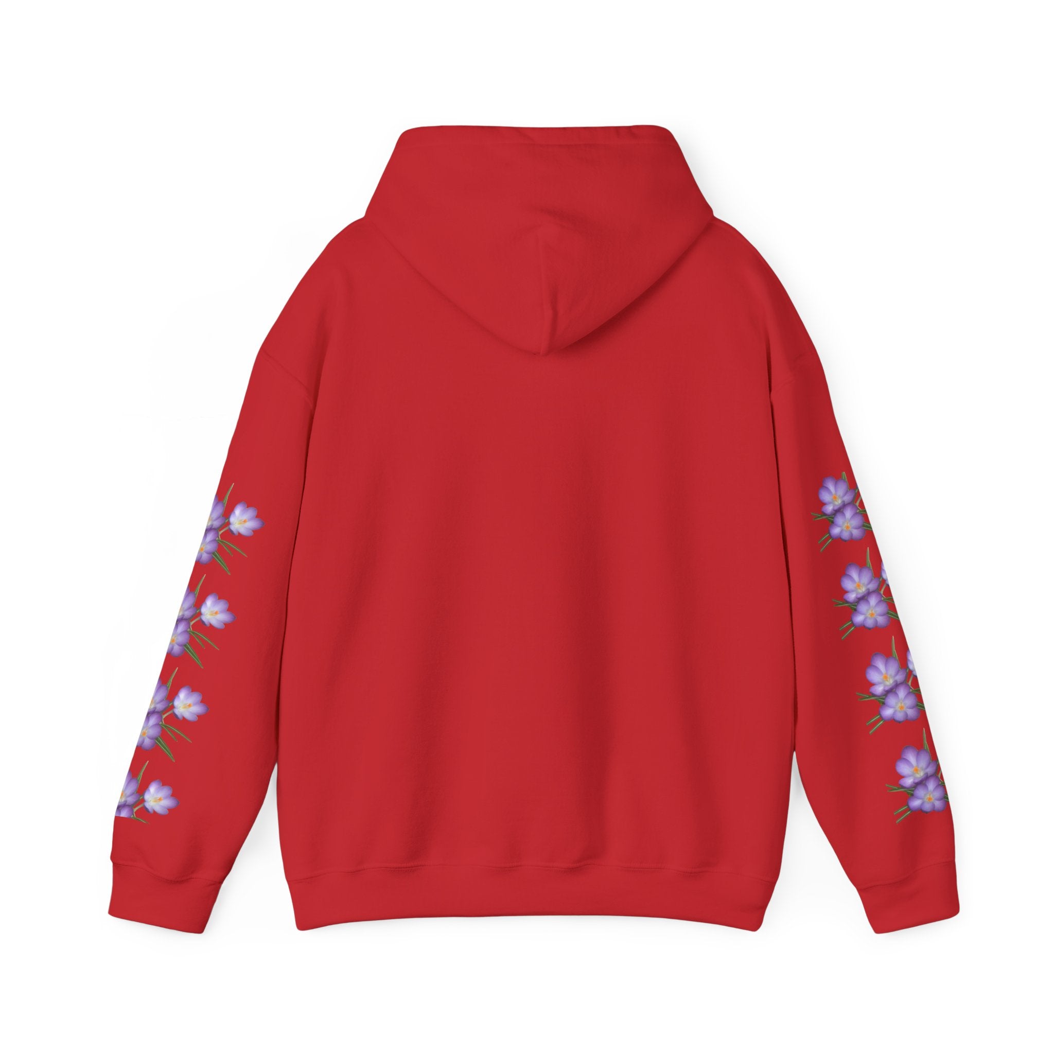 Purple Crocus Floral Hoodie — Spring Flower Graphic Sweatshirt