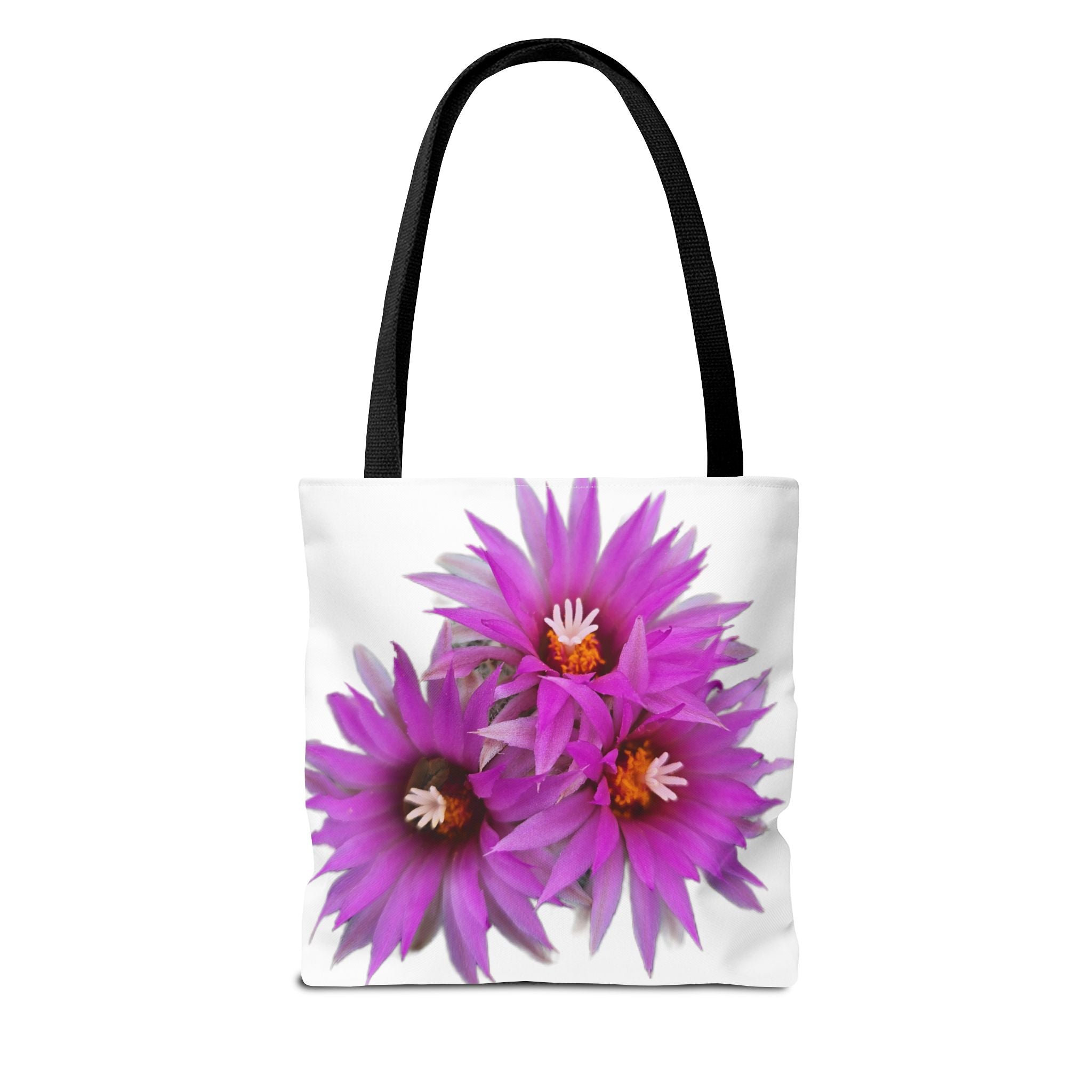 Pink Cactus Flower Tote Bag — Vibrant Desert Floral All-Over Print Tote
