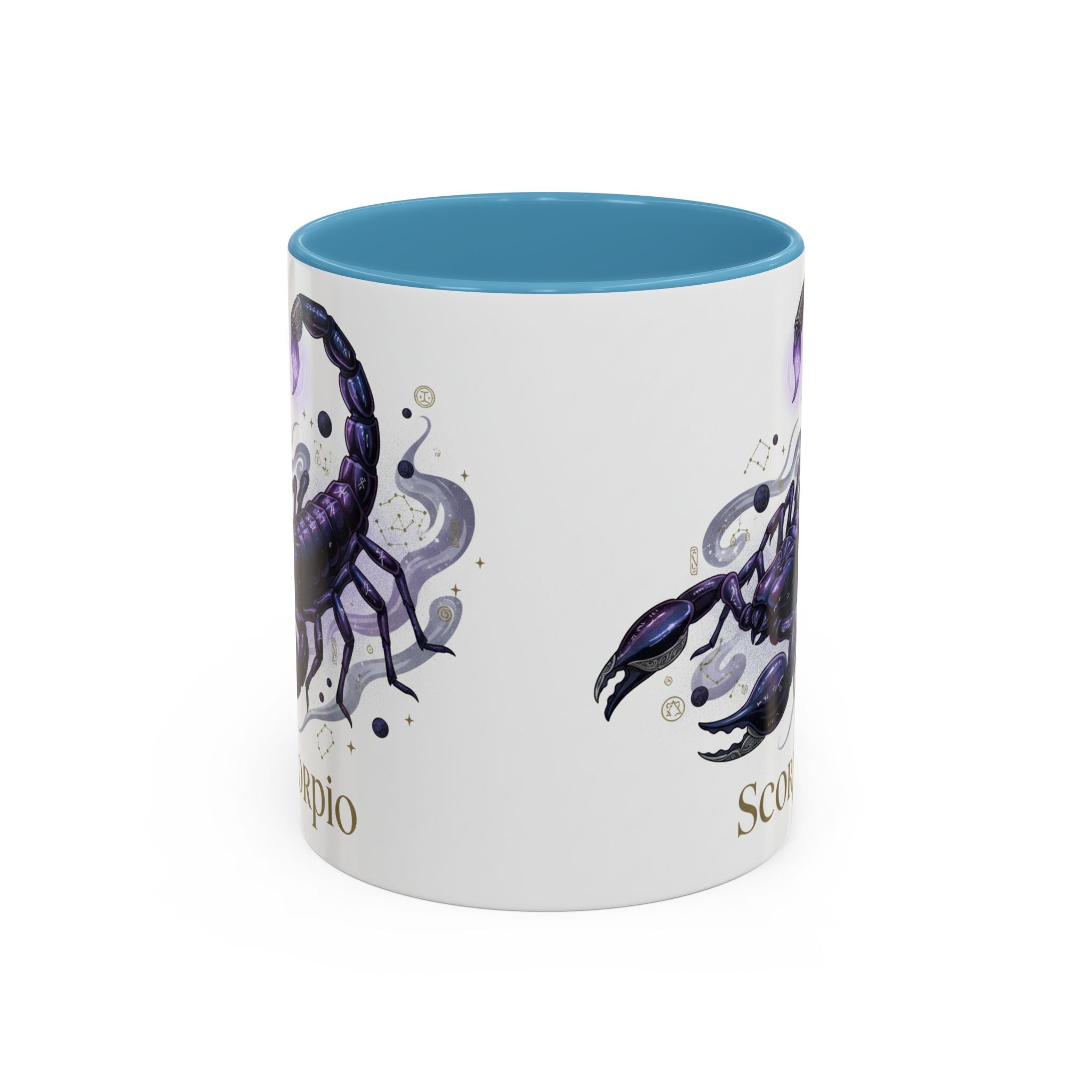 Scorpio Zodiac Coffee Mug — Purple Scorpion Accent Mug (11/15oz)